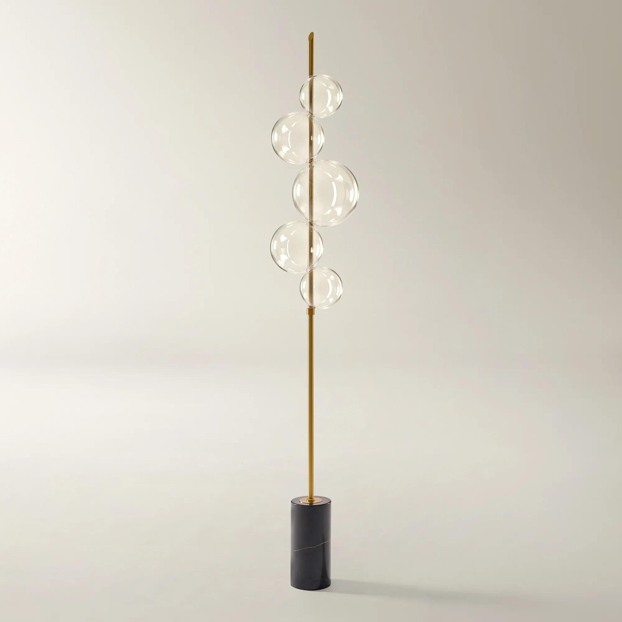 Bolla LED Glass Bubble Floor Lamp 63"