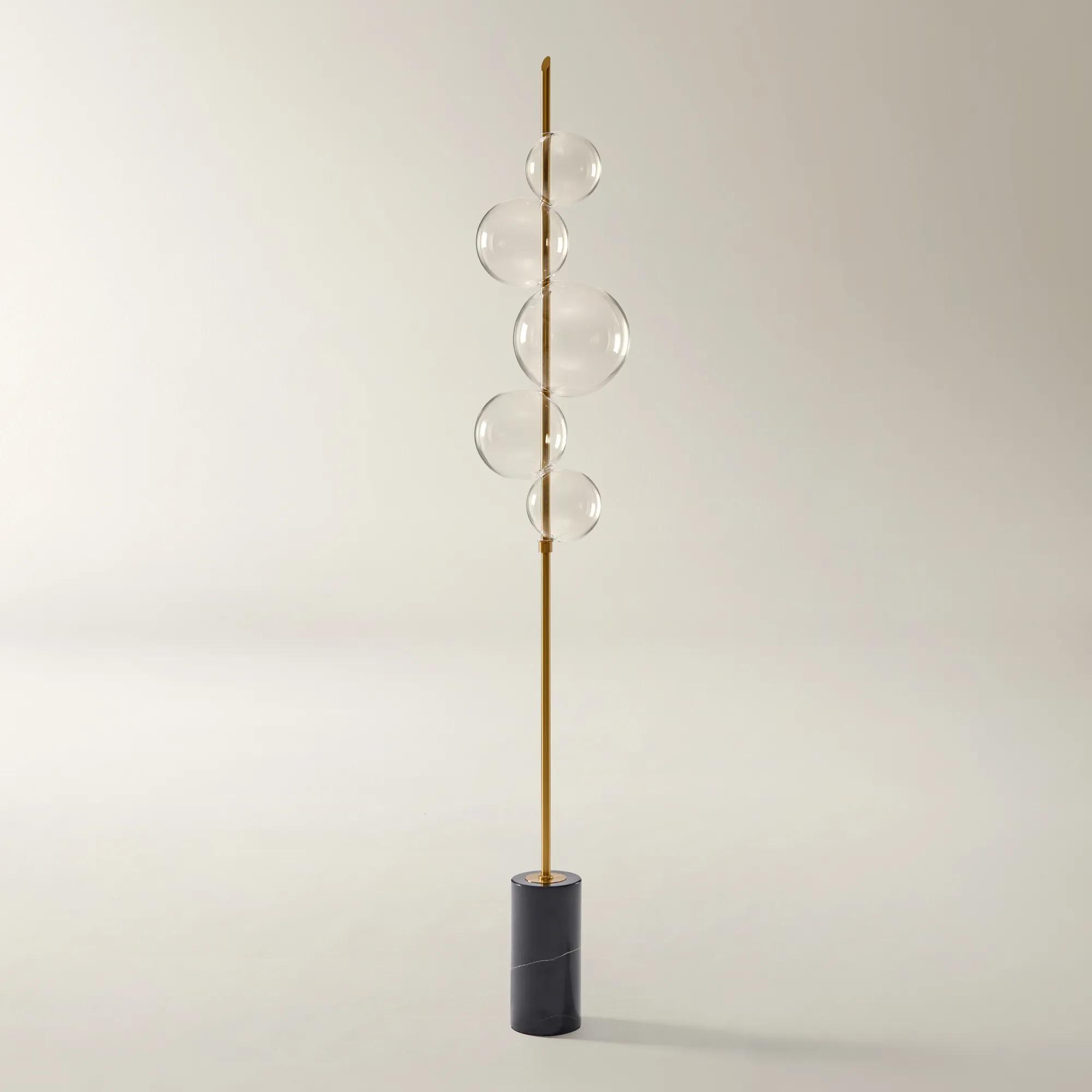 Bolla LED Glass Bubble Floor Lamp 63"