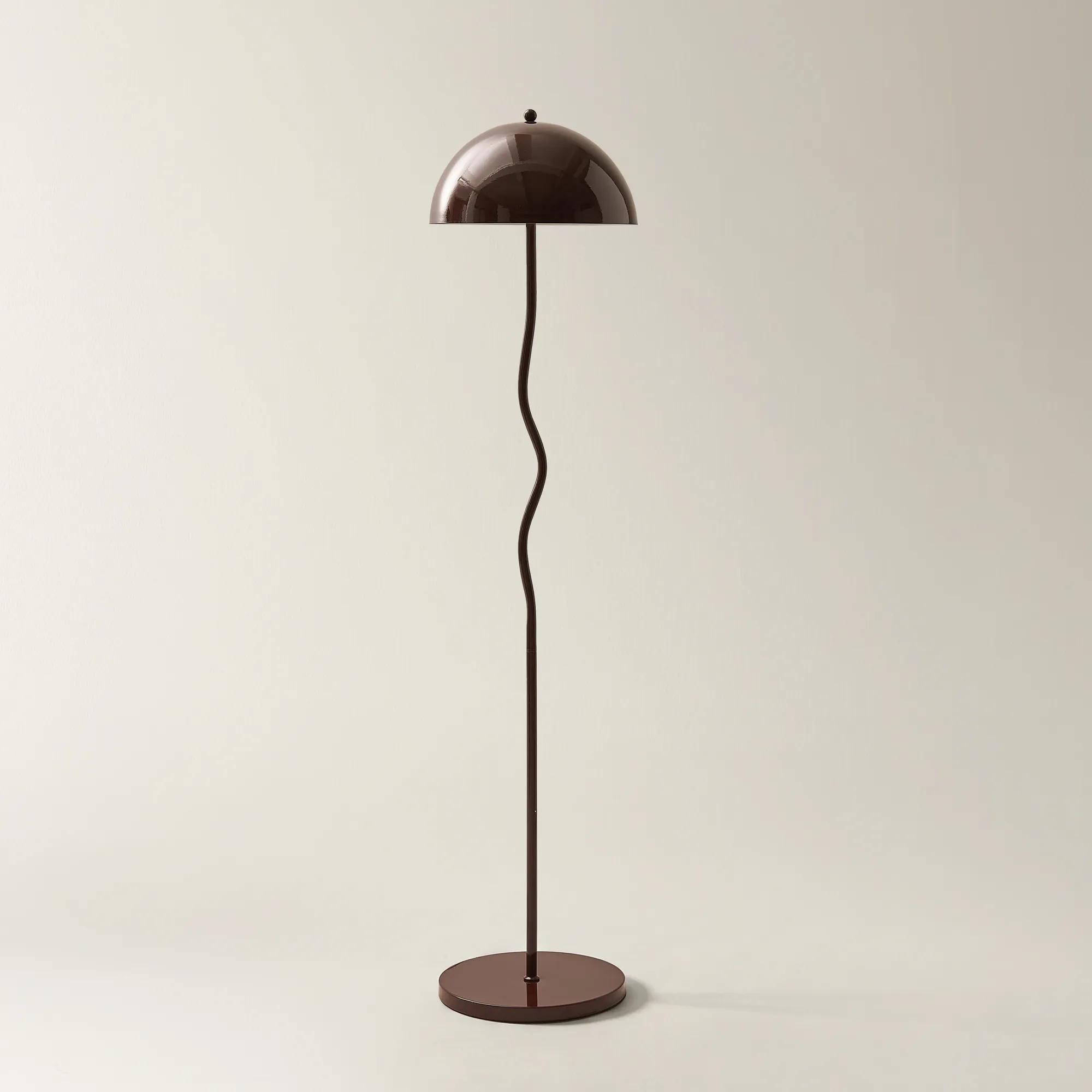 Halsey Wavey Metal Floor Lamp 59" - Fig