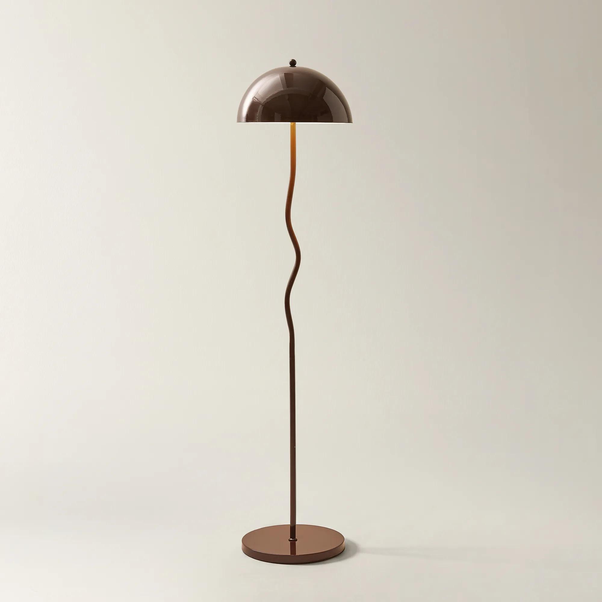 Halsey Wavey Metal Floor Lamp 59" - Fig