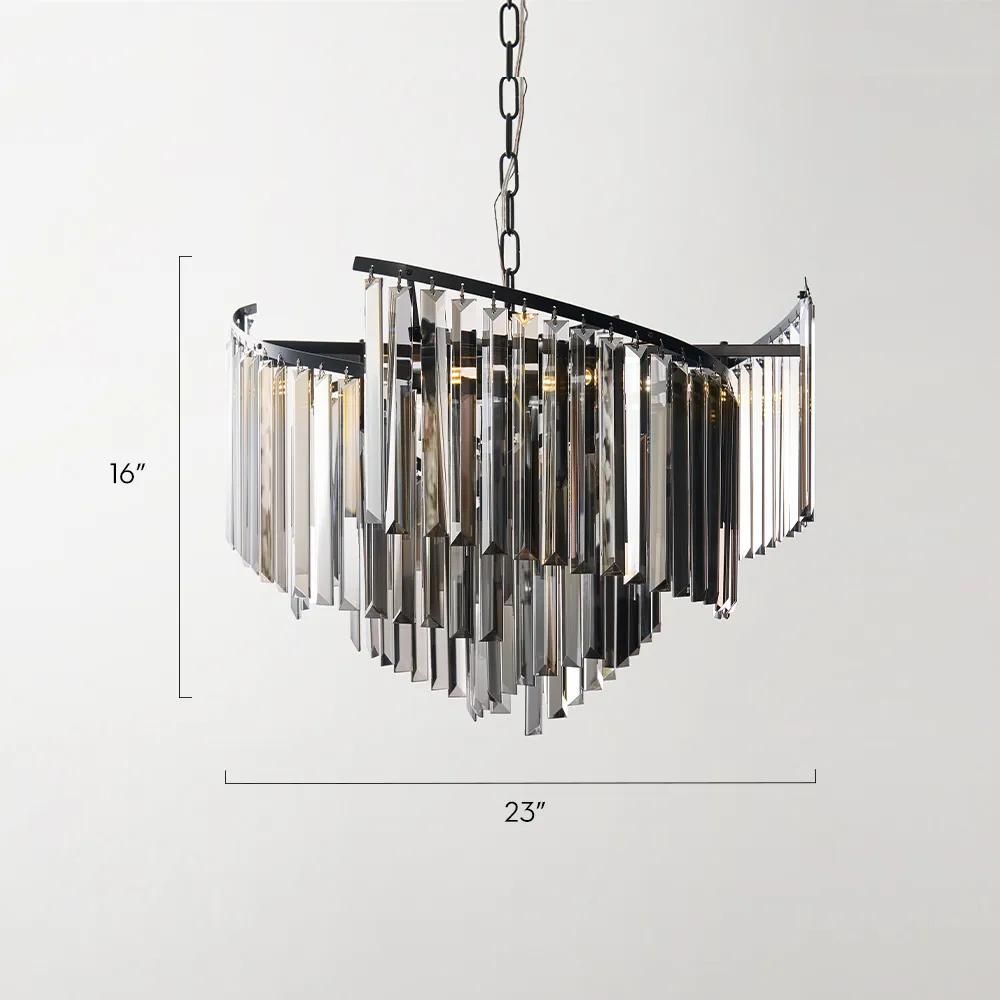 Luxe Spiral Chandelier - Graphite