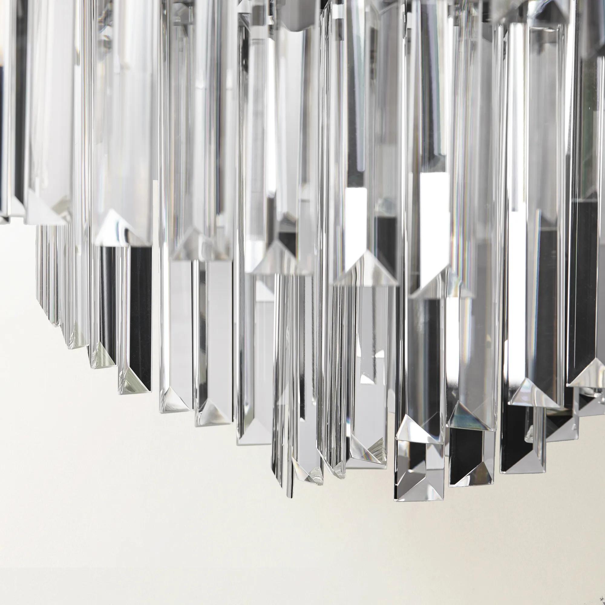 Luxe Spiral Chandelier - Nickel/Clear