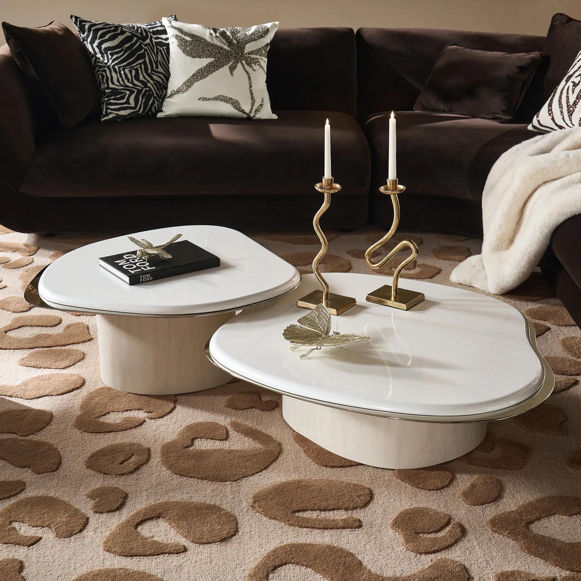 Lumina Bleached Oak Coffee Table Set Of 2
