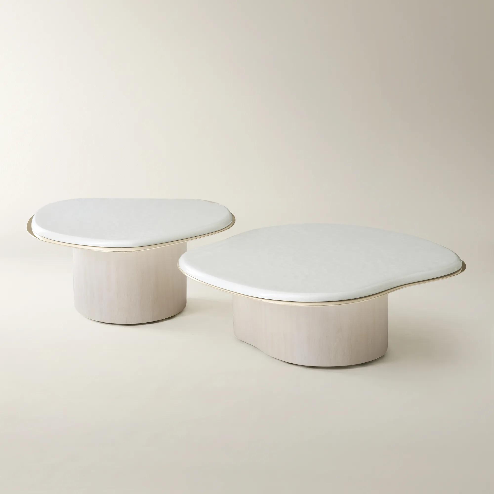 Lumina Bleached Oak Coffee Table Set Of 2