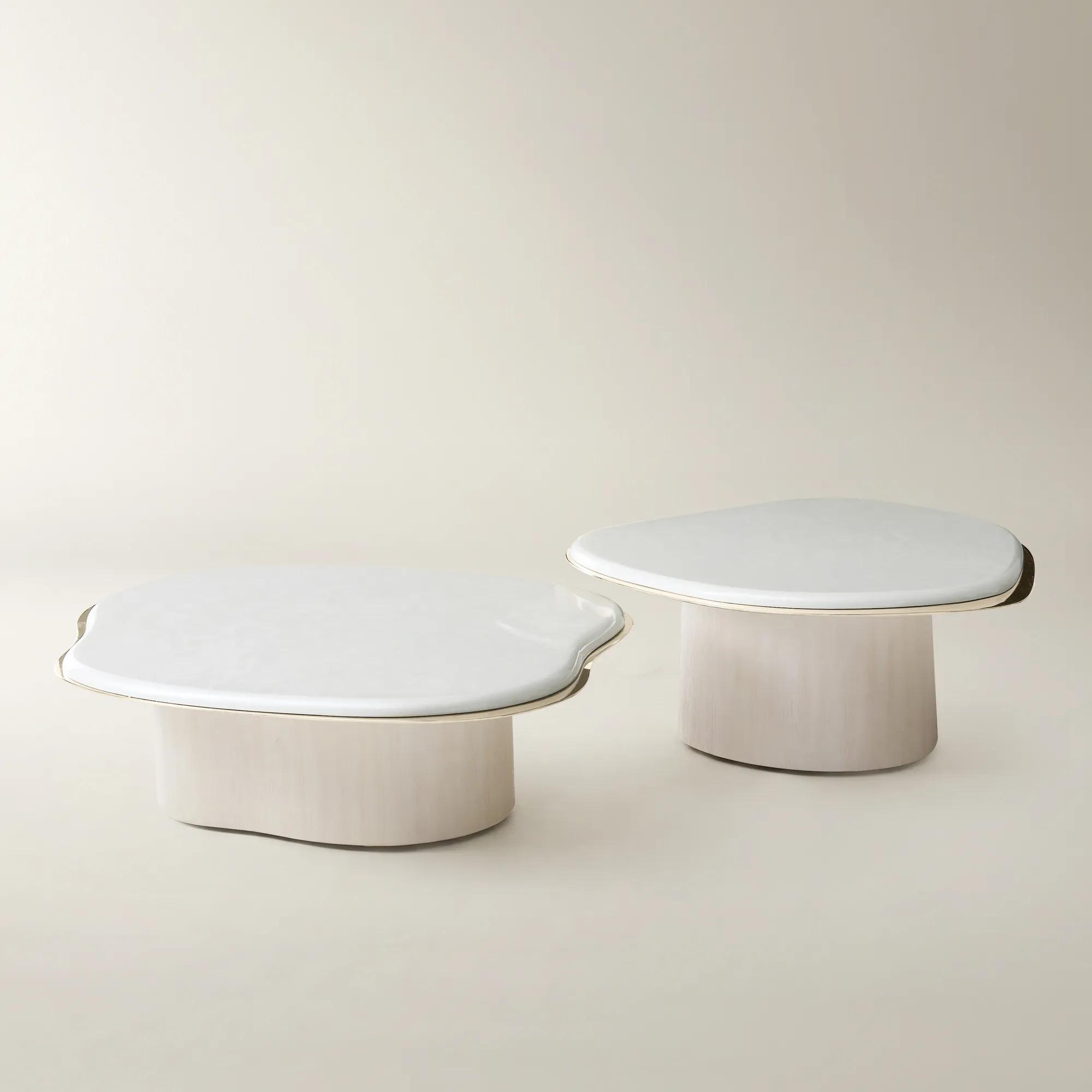 Lumina Bleached Oak Coffee Table Set Of 2
