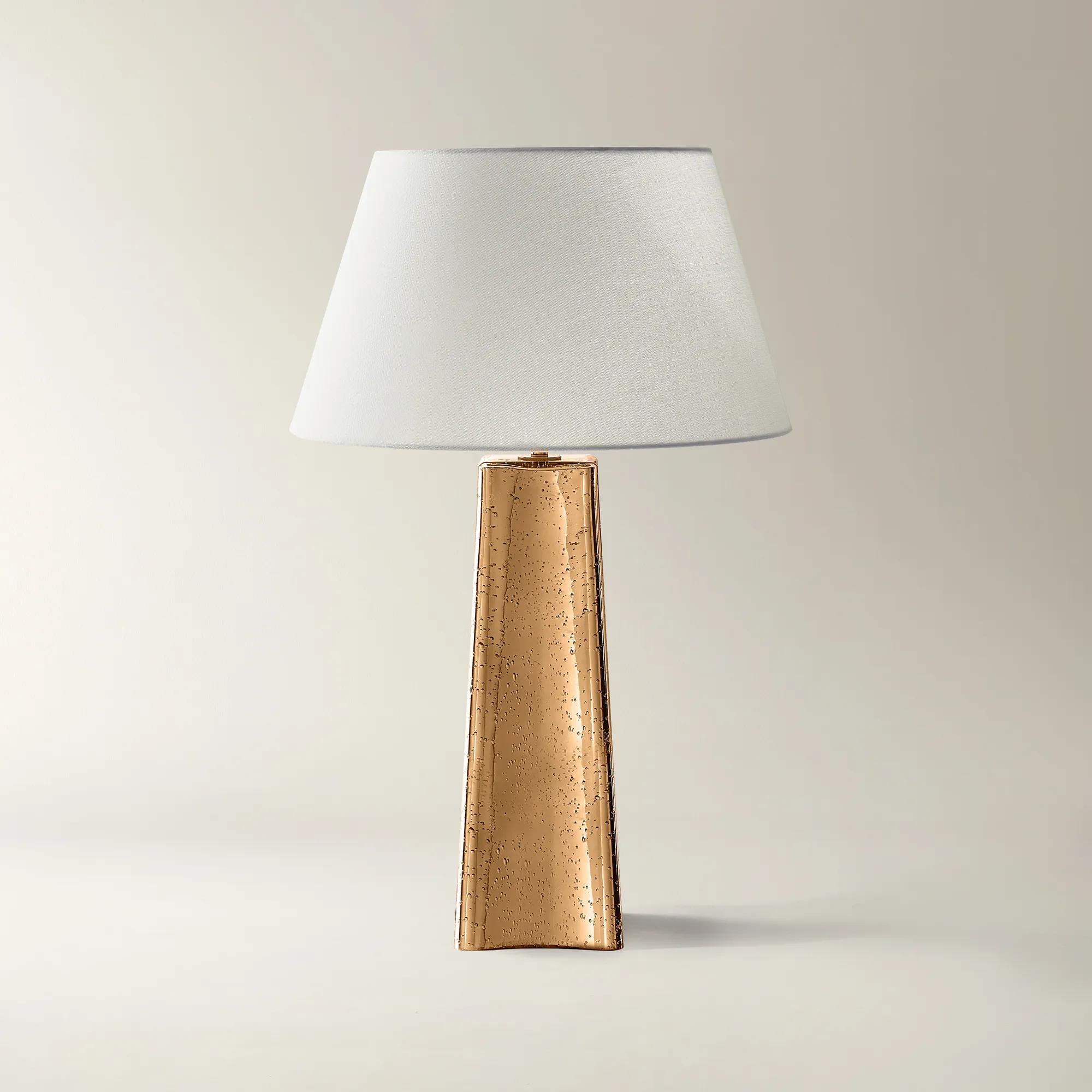 Uma Texture Glass Table Lamp - Gold