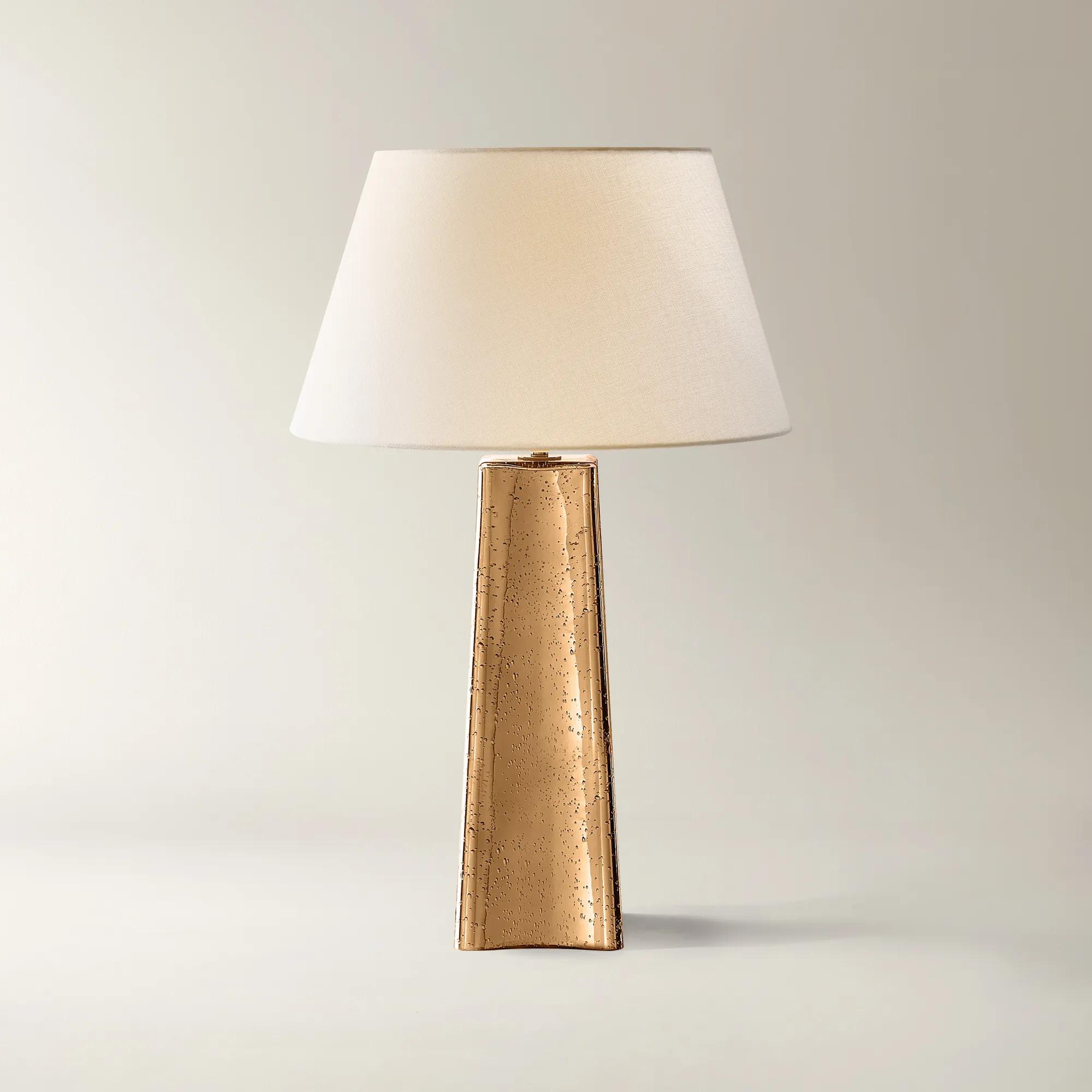 Uma Texture Glass Table Lamp - Gold