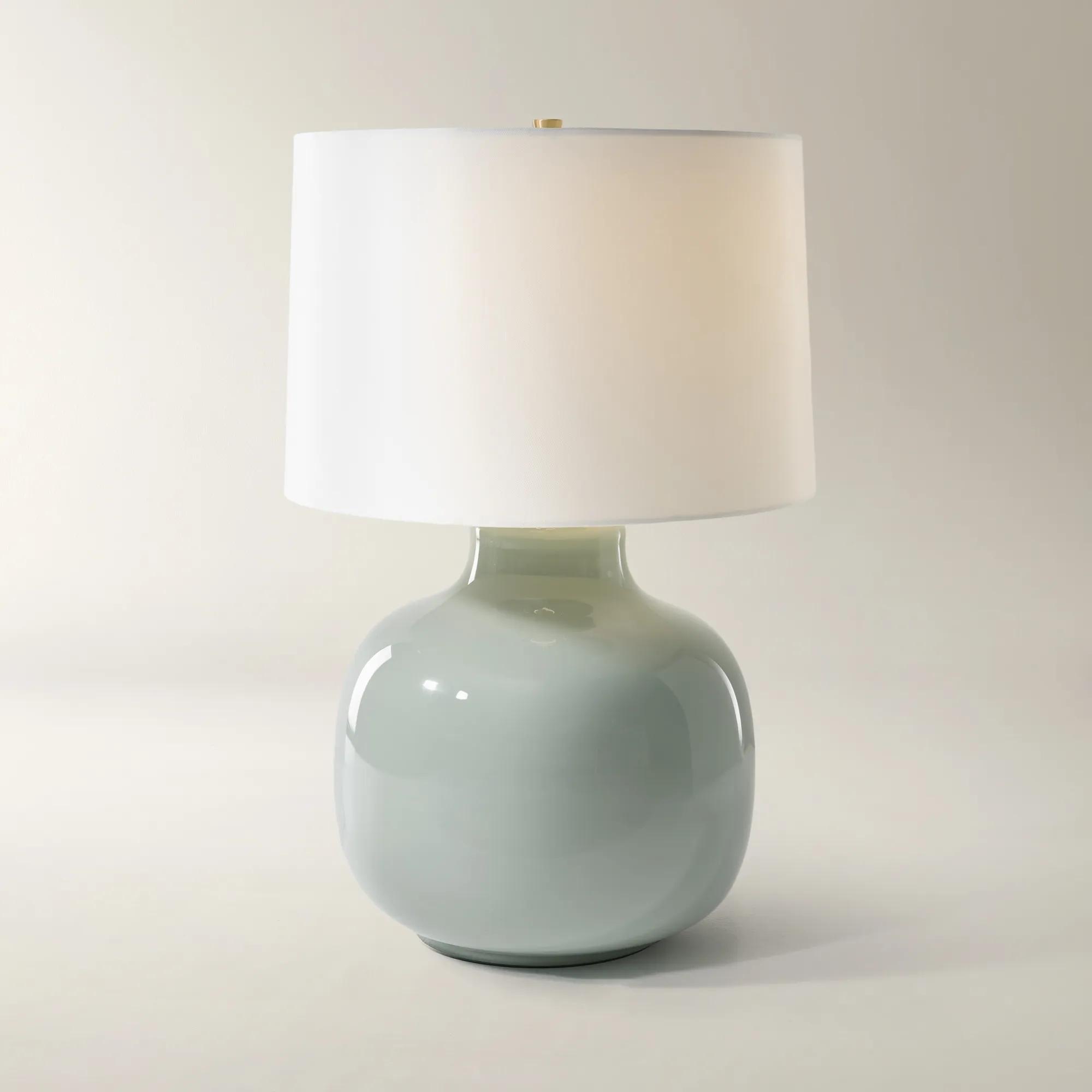 Blair Glass Table Lamp 25" - Sea Glass
