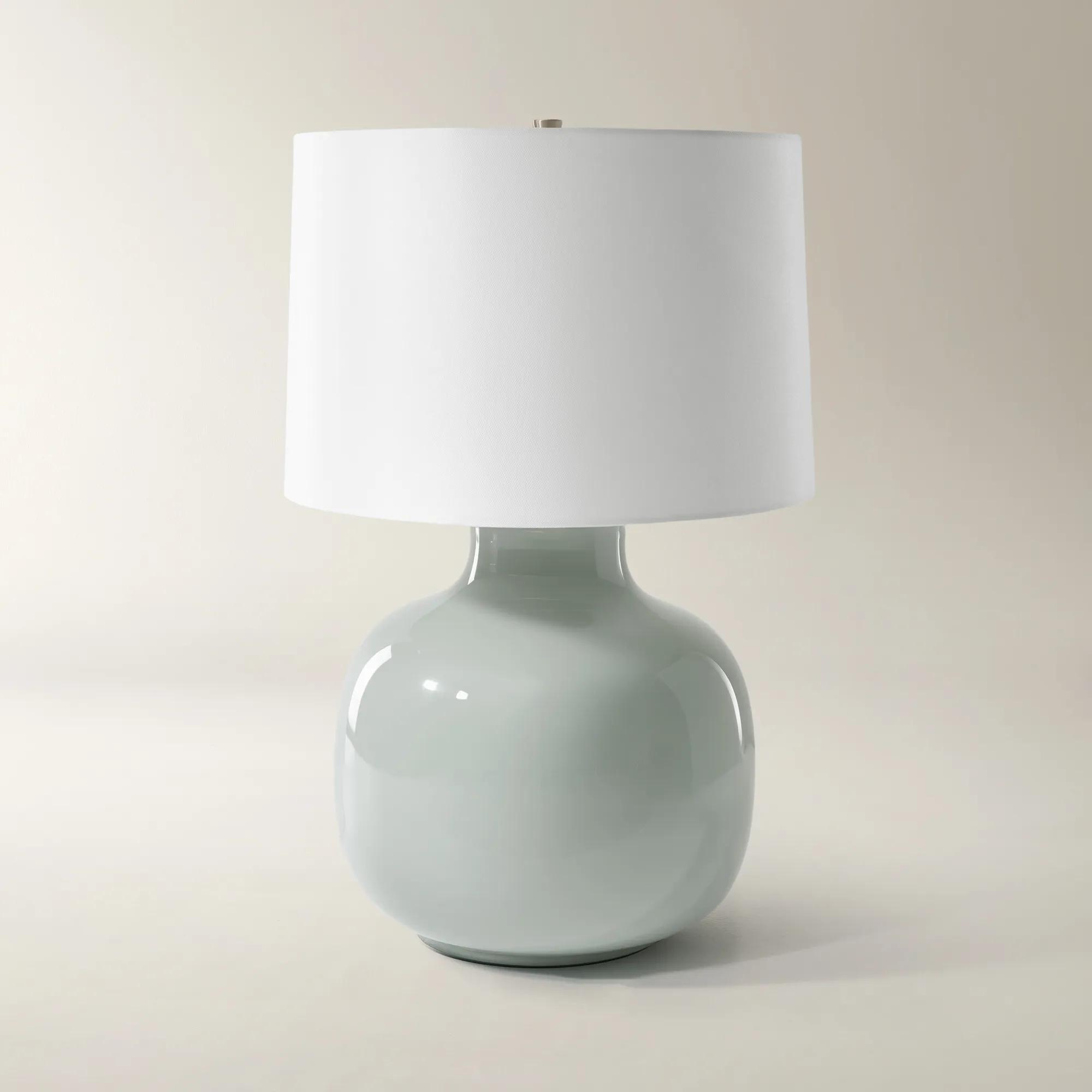 Blair Glass Table Lamp 25" - Sea Glass