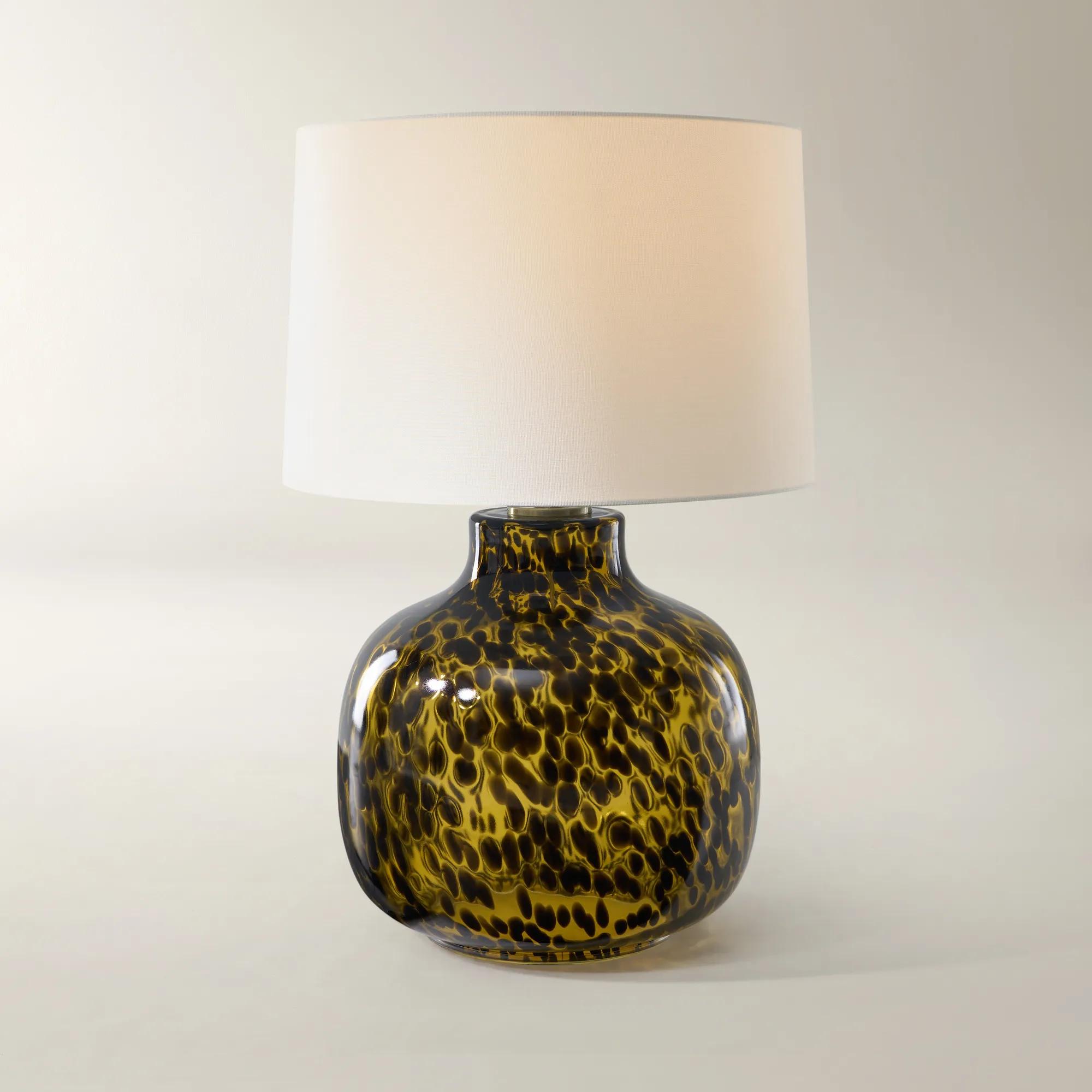 Blair Glass Table Lamp 25" - Tortoise
