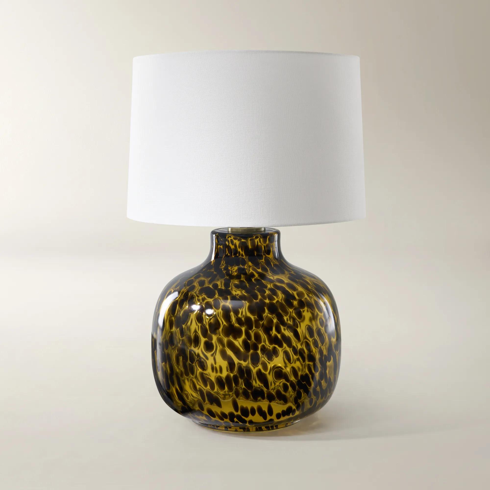 Blair Glass Table Lamp 25" - Tortoise