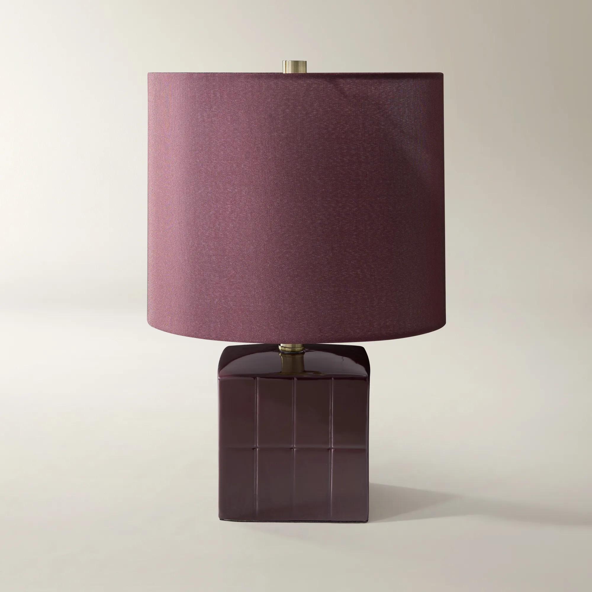 Le Cube Ceramic Table Lamp 18"- Fig