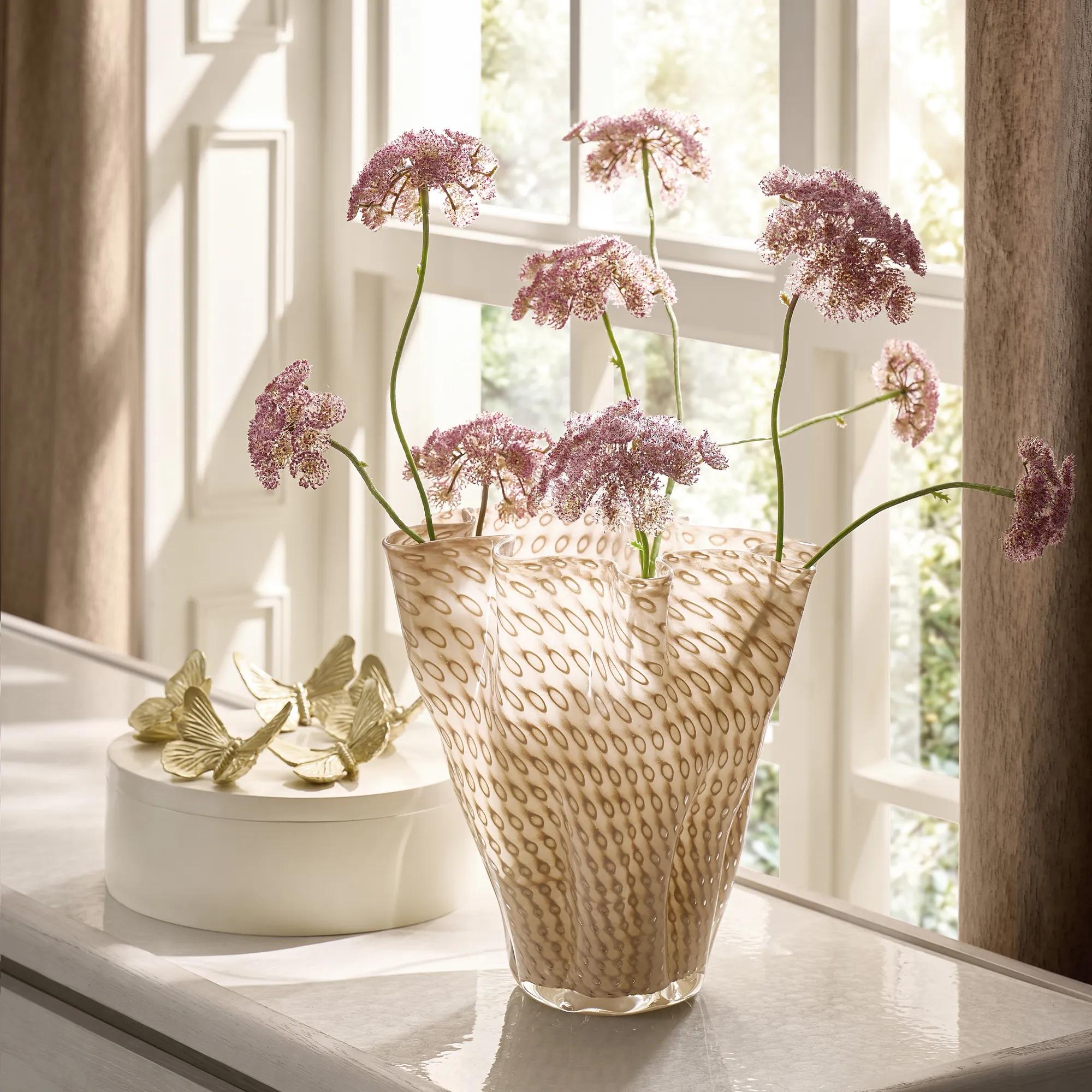 Mauve Queens Lace Stem 30.5" - Set of 3