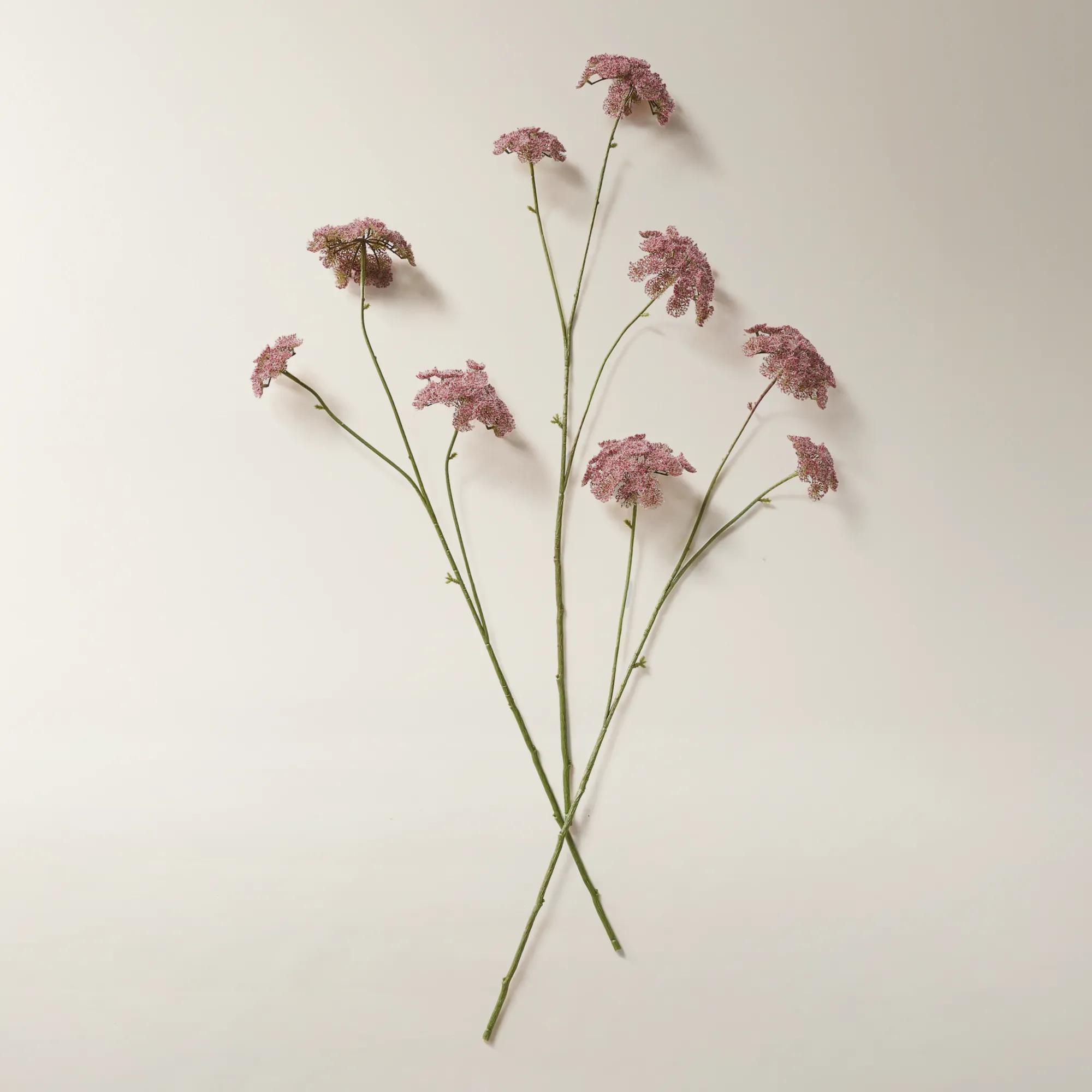 Mauve Queens Lace Stem 30.5" - Set of 3