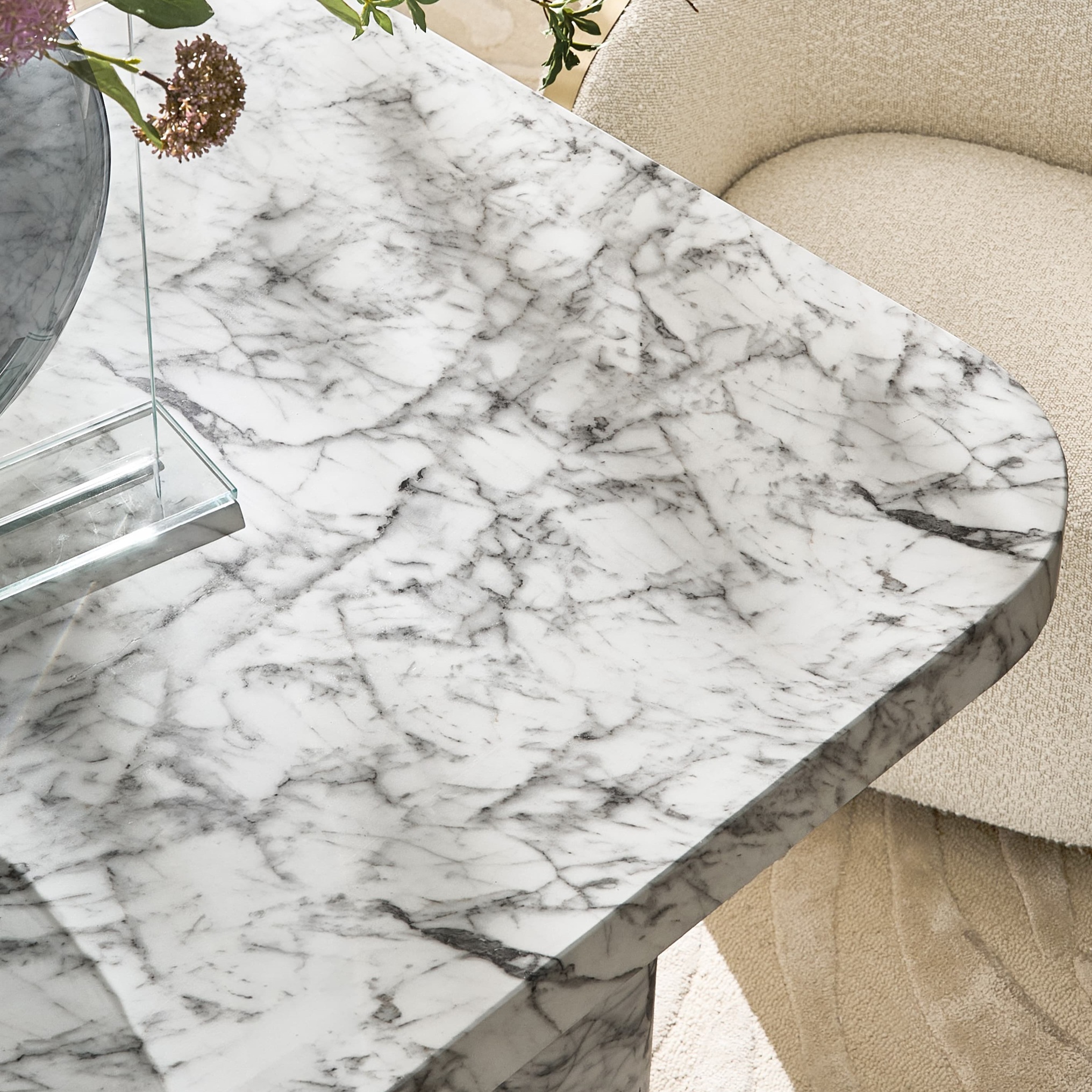 Silex Faux Marble Dining Table (94.5")
