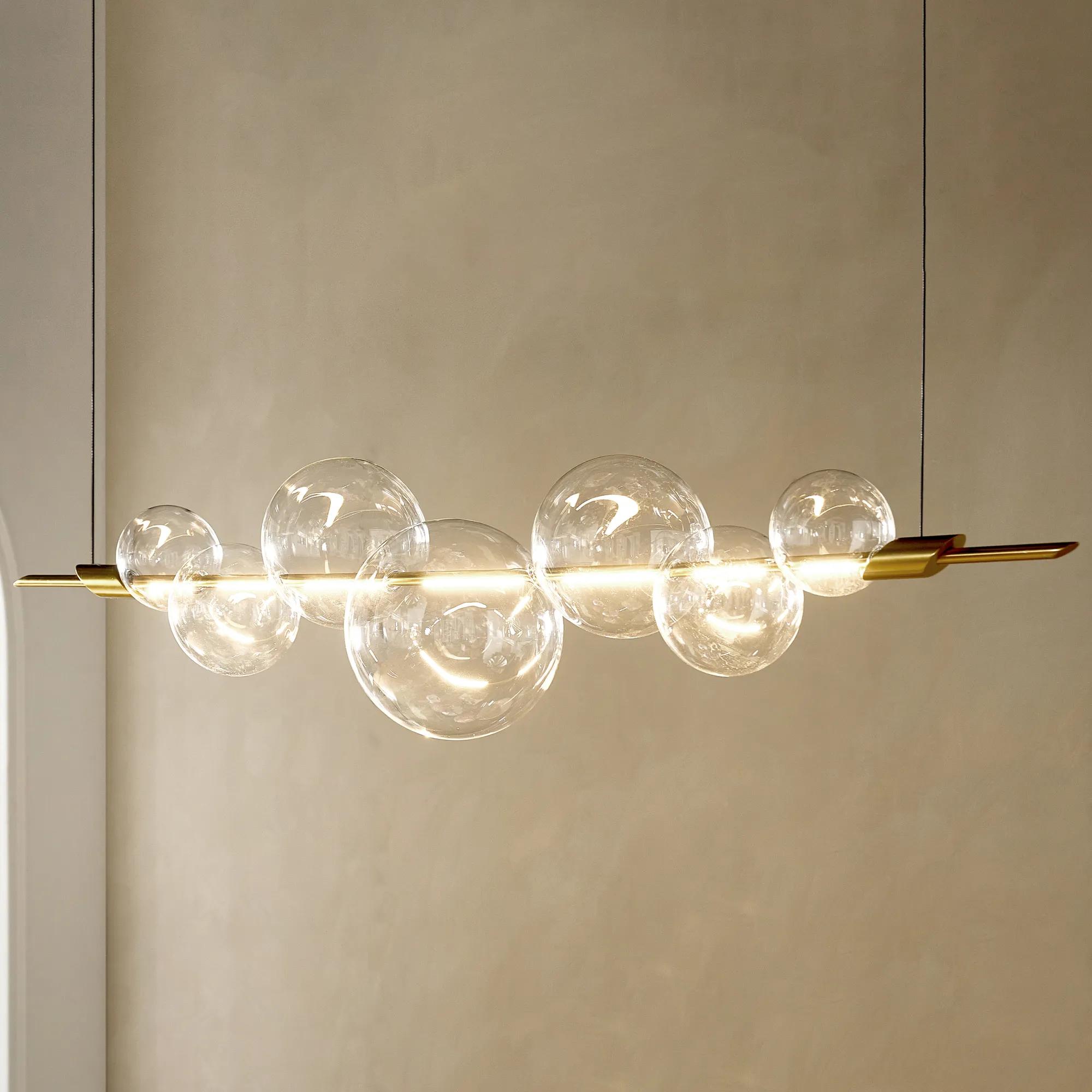 Bolla Glass Bubble Chandelier 60"