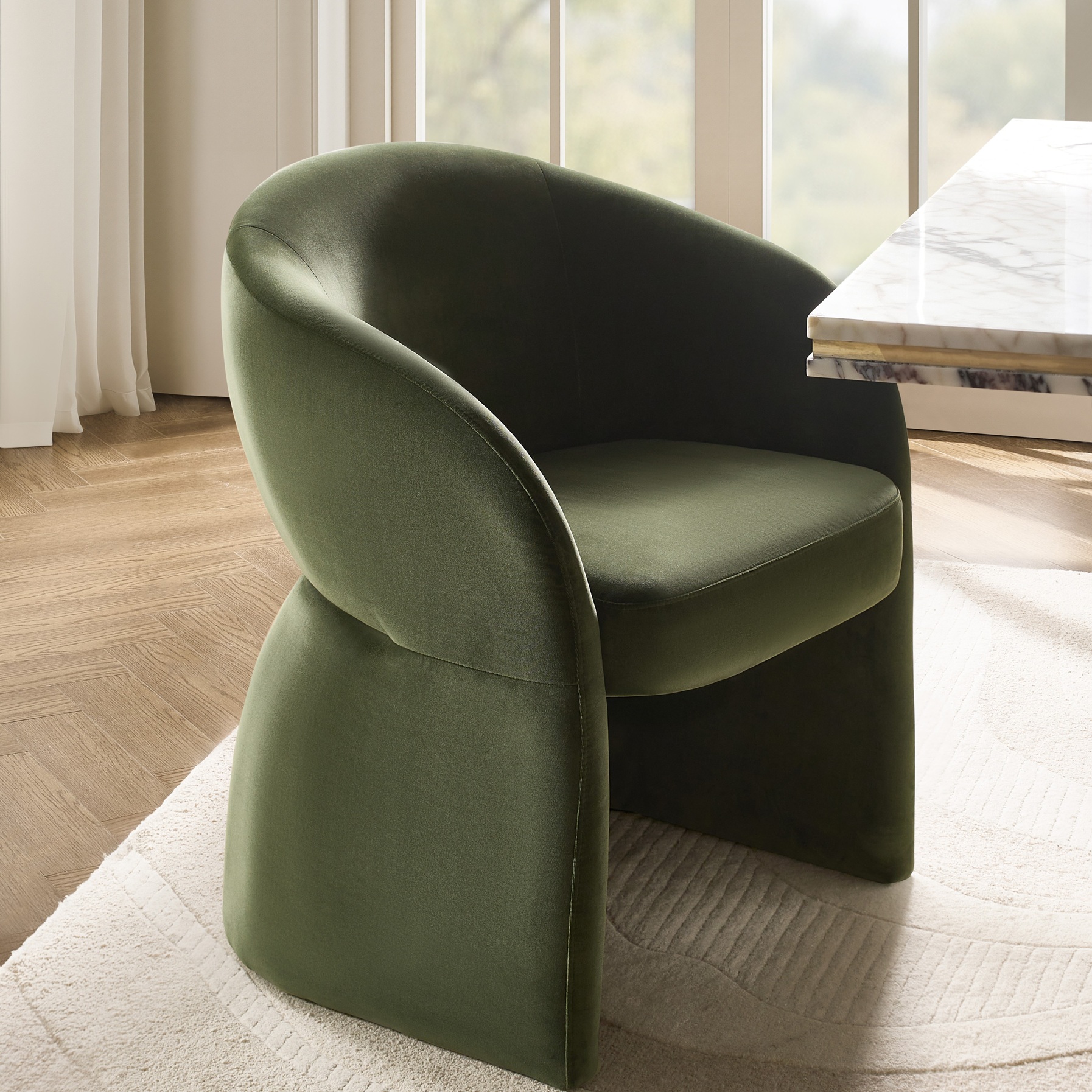 Sierra Velvet Chair - Jade Green