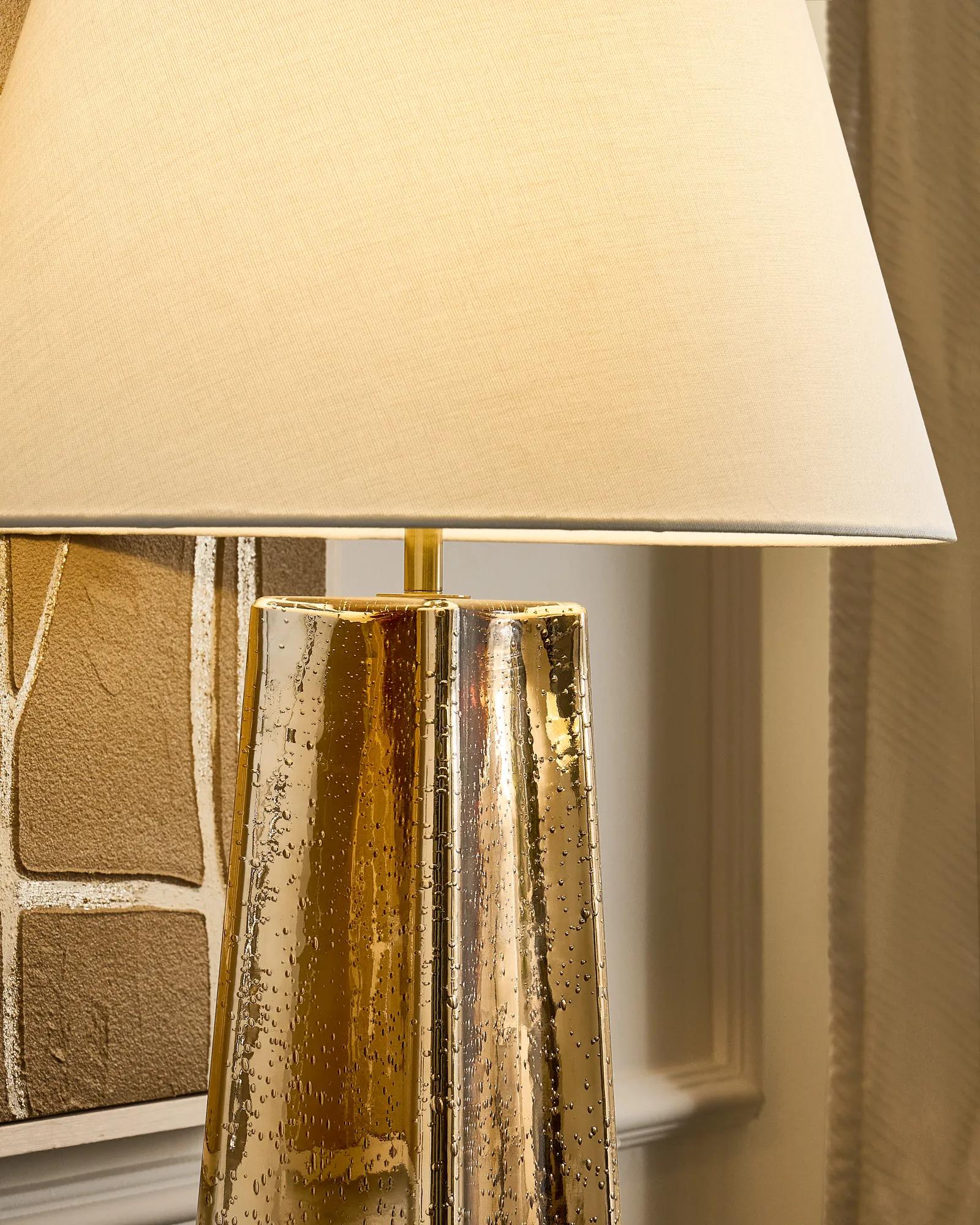 Uma Texture Glass Table Lamp - Gold