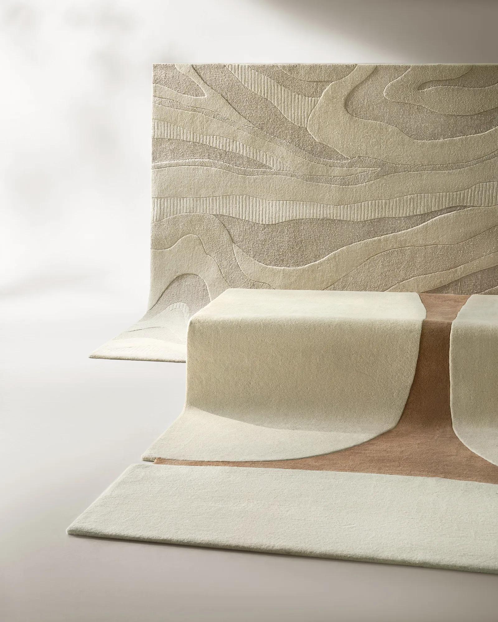 Contour Wool Rug - Ivory/Ginger Root