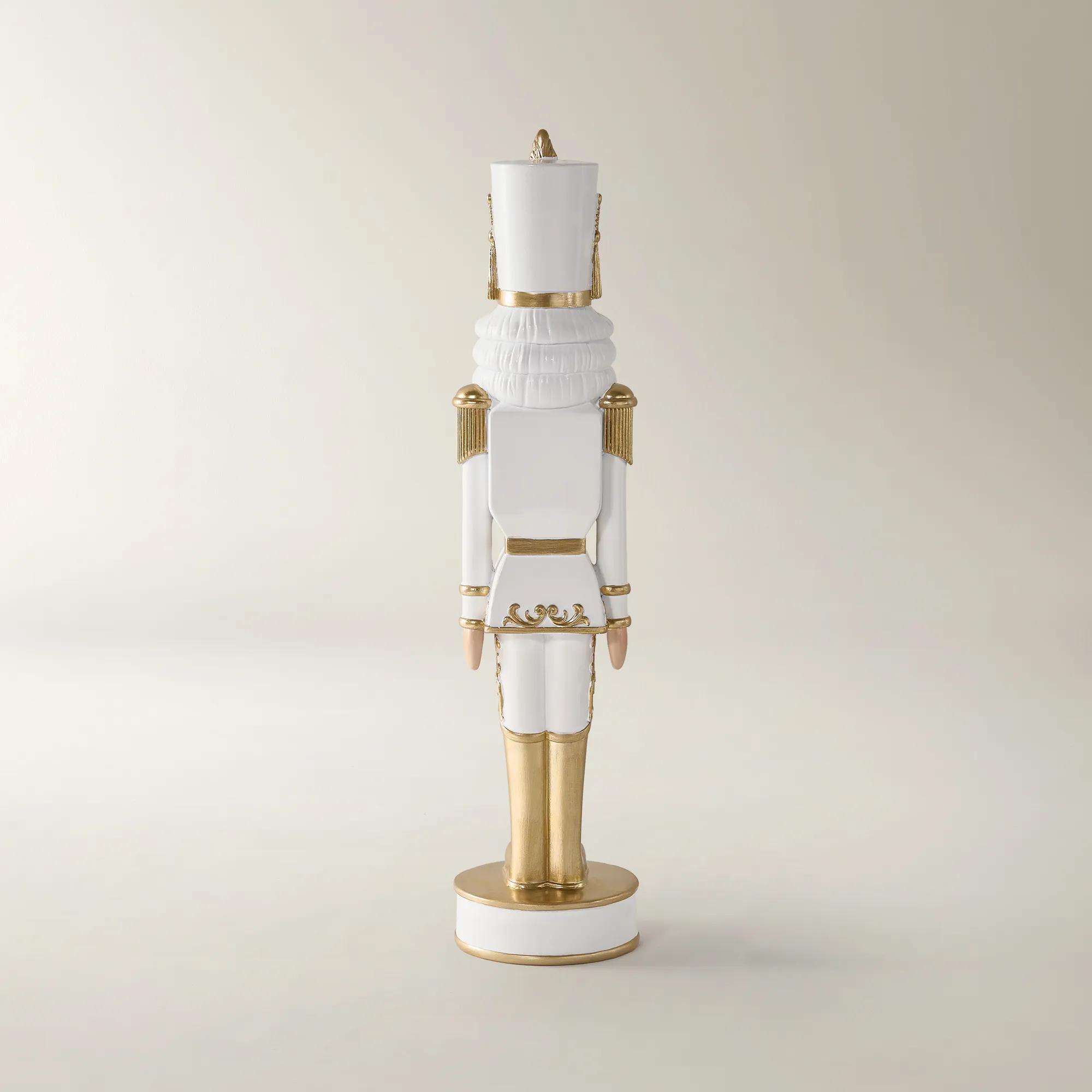 Oversized Nutcracker White/Gold- 3 Feet