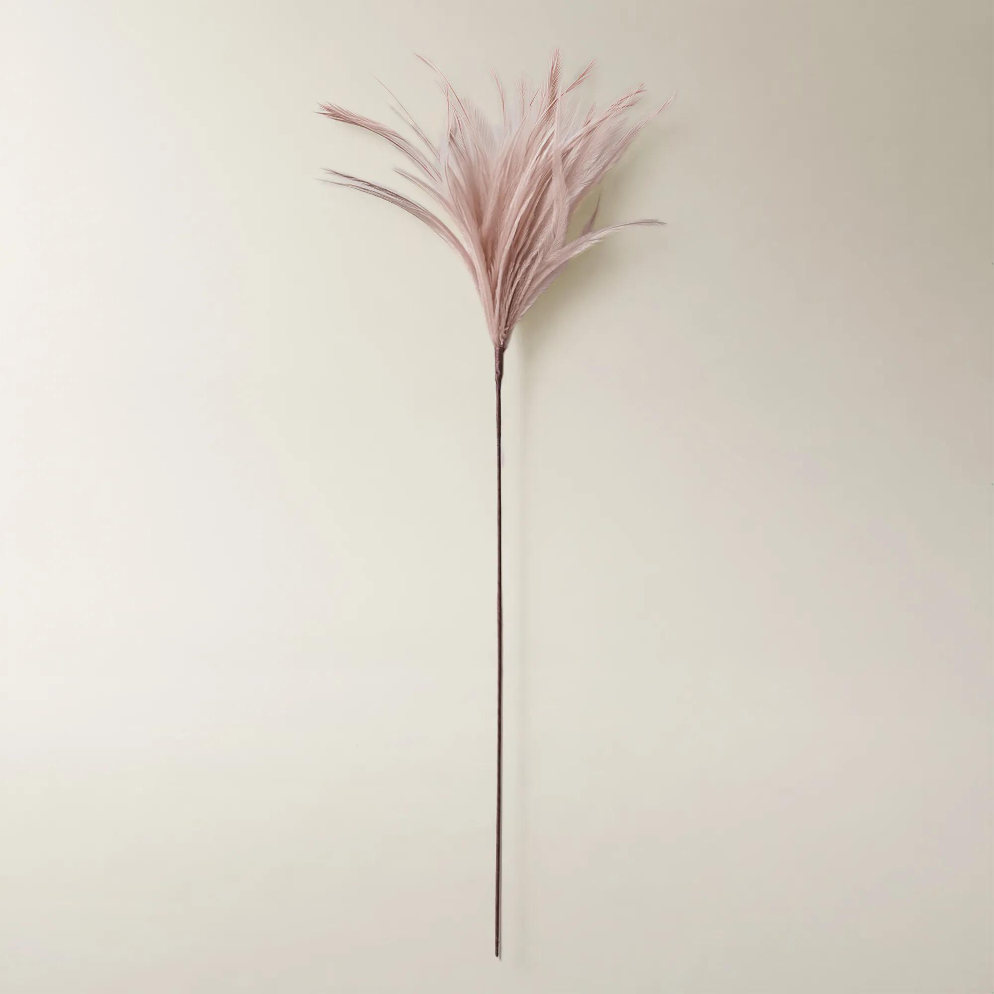 Dusty Rose Feather Pick 23.5" - Set of 3