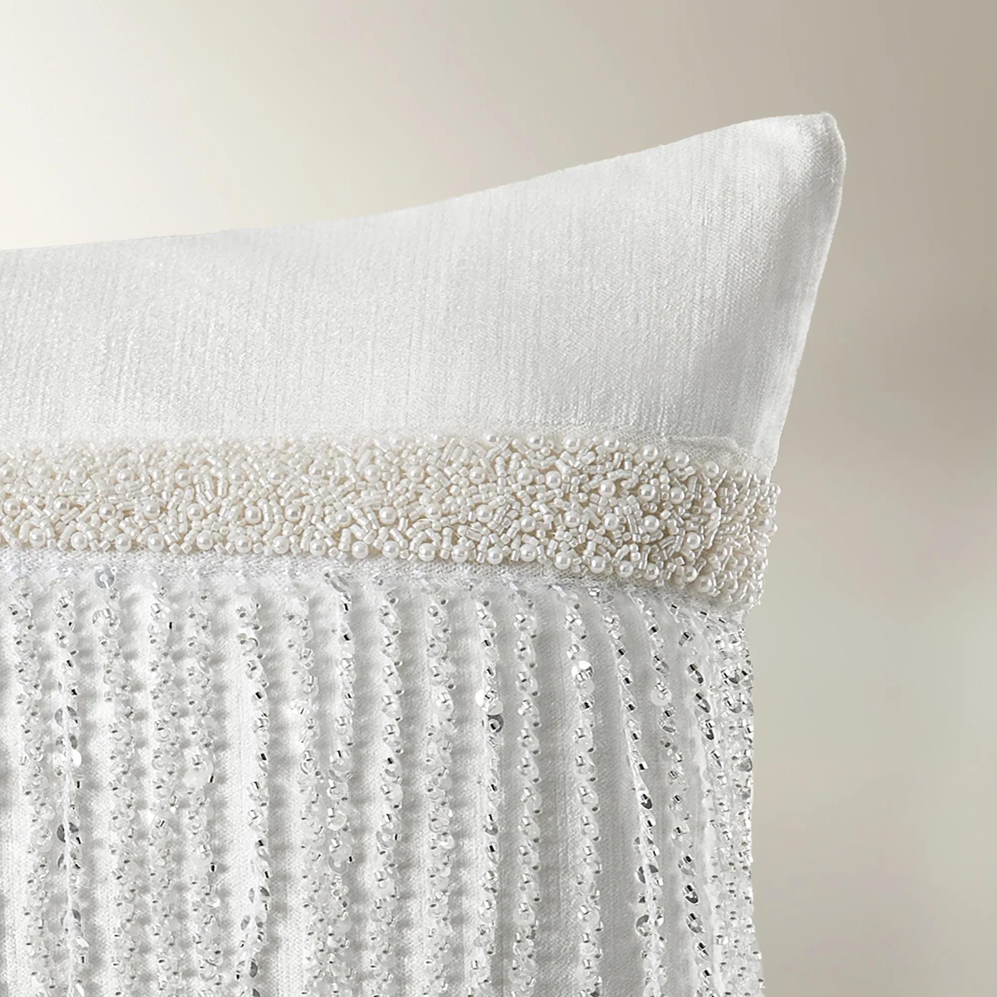 Icicle Fringe Lumbar - 14" x 20" - White