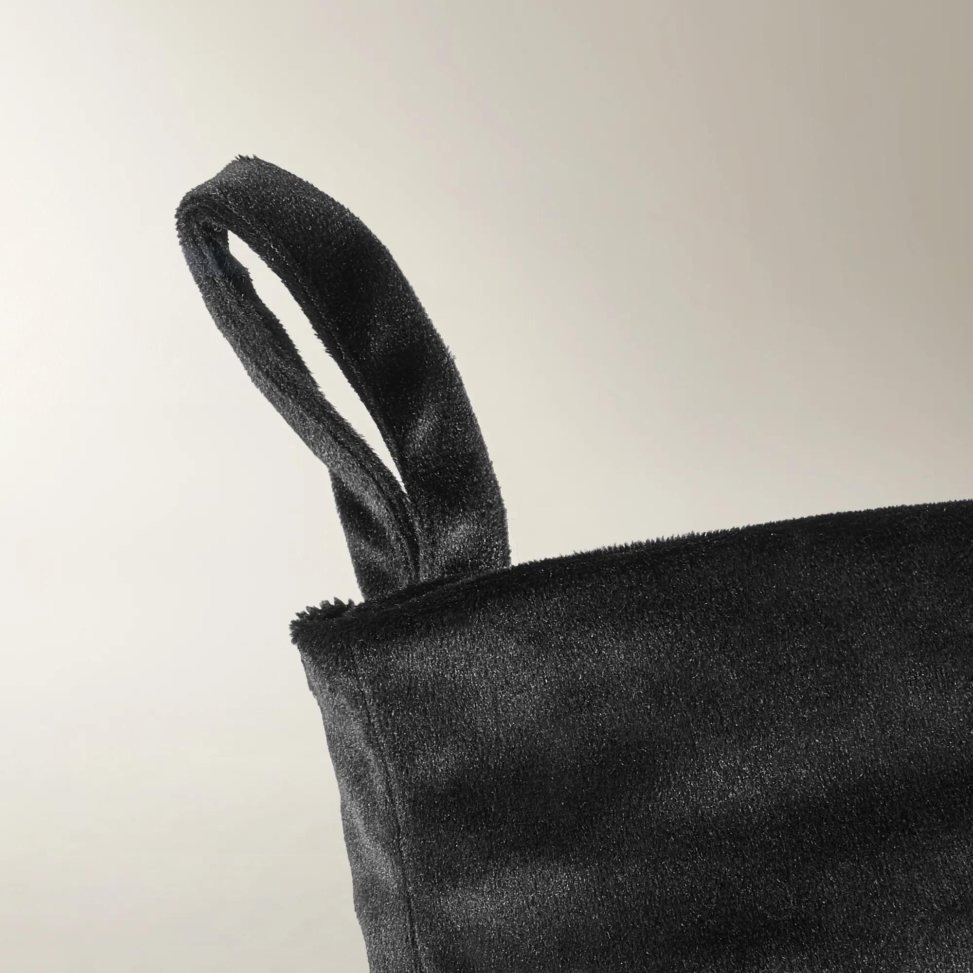 Feather & Velvet Christmas Stocking - Black
