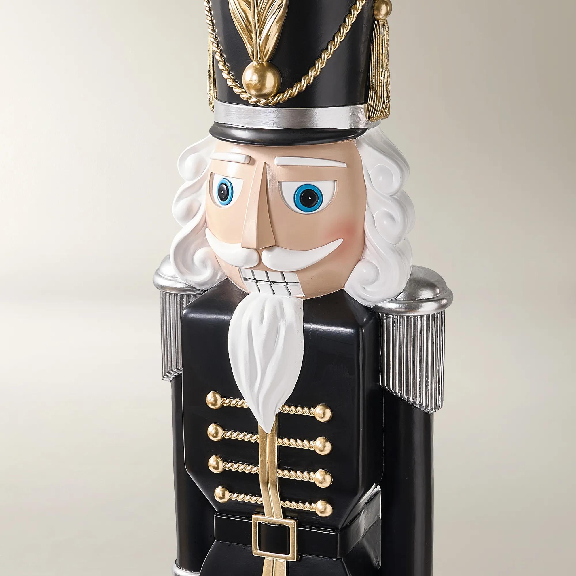 Oversized Nutcracker Black/Gold - 5 Feet