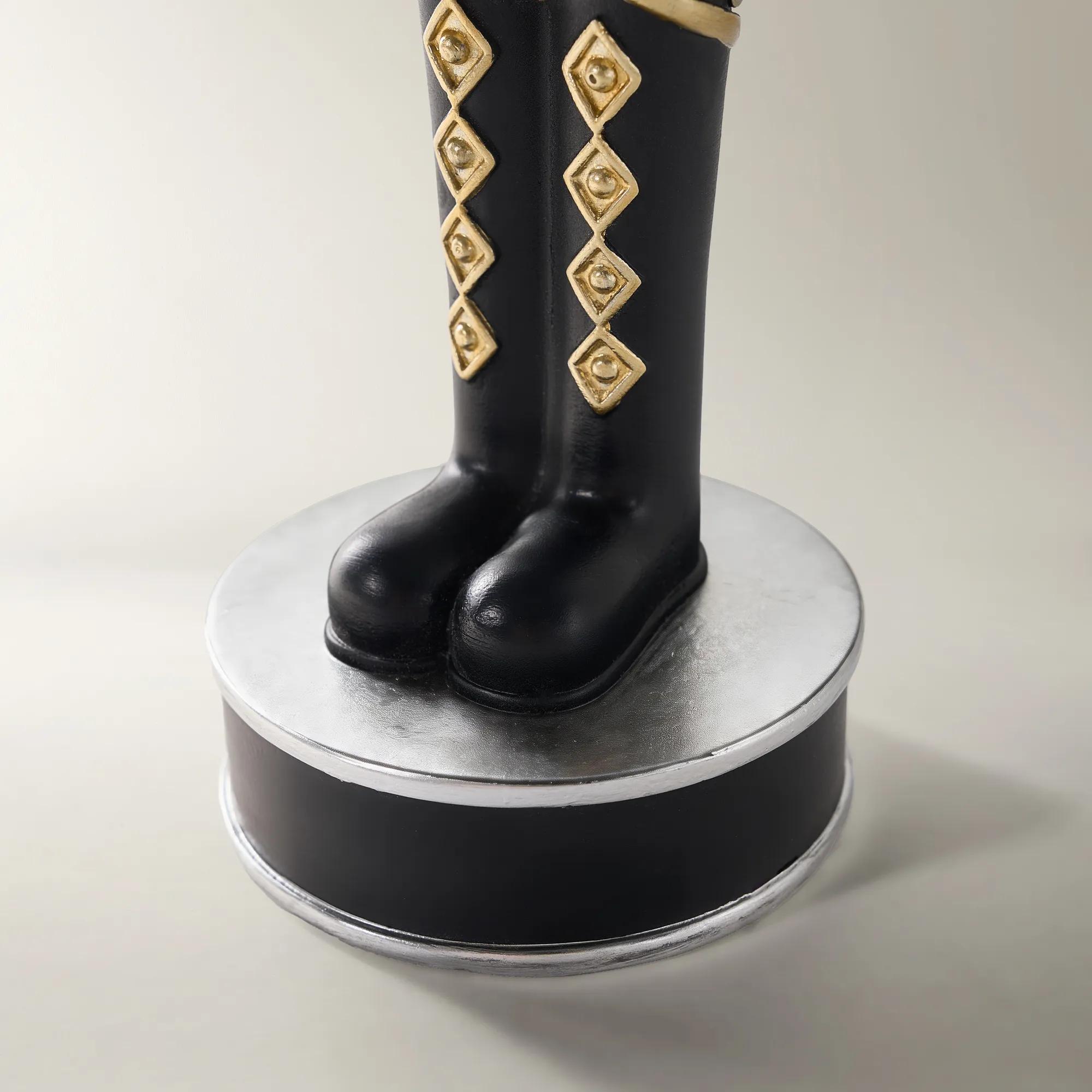 Oversized Nutcracker Black/Gold - 5 Feet