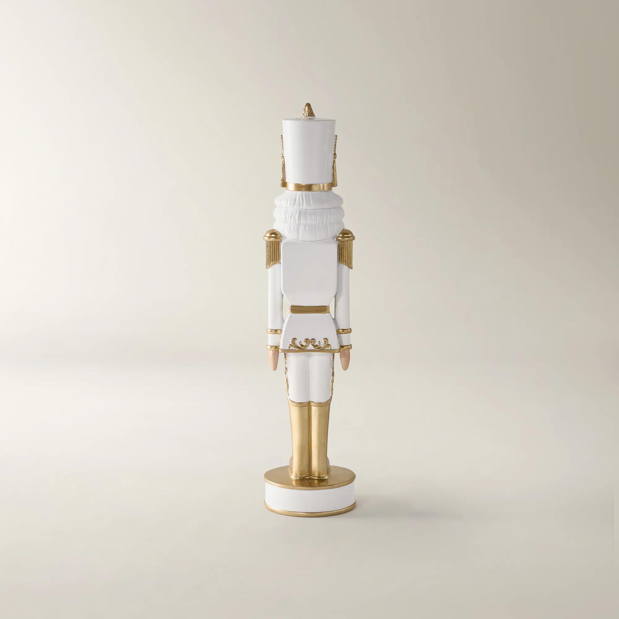 Nutcracker 11.75" - White/Gold