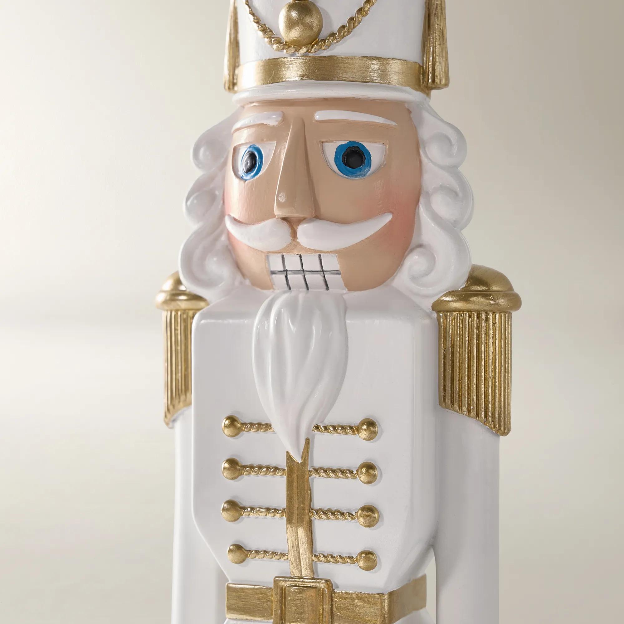 Nutcracker 11.75" - White/Gold