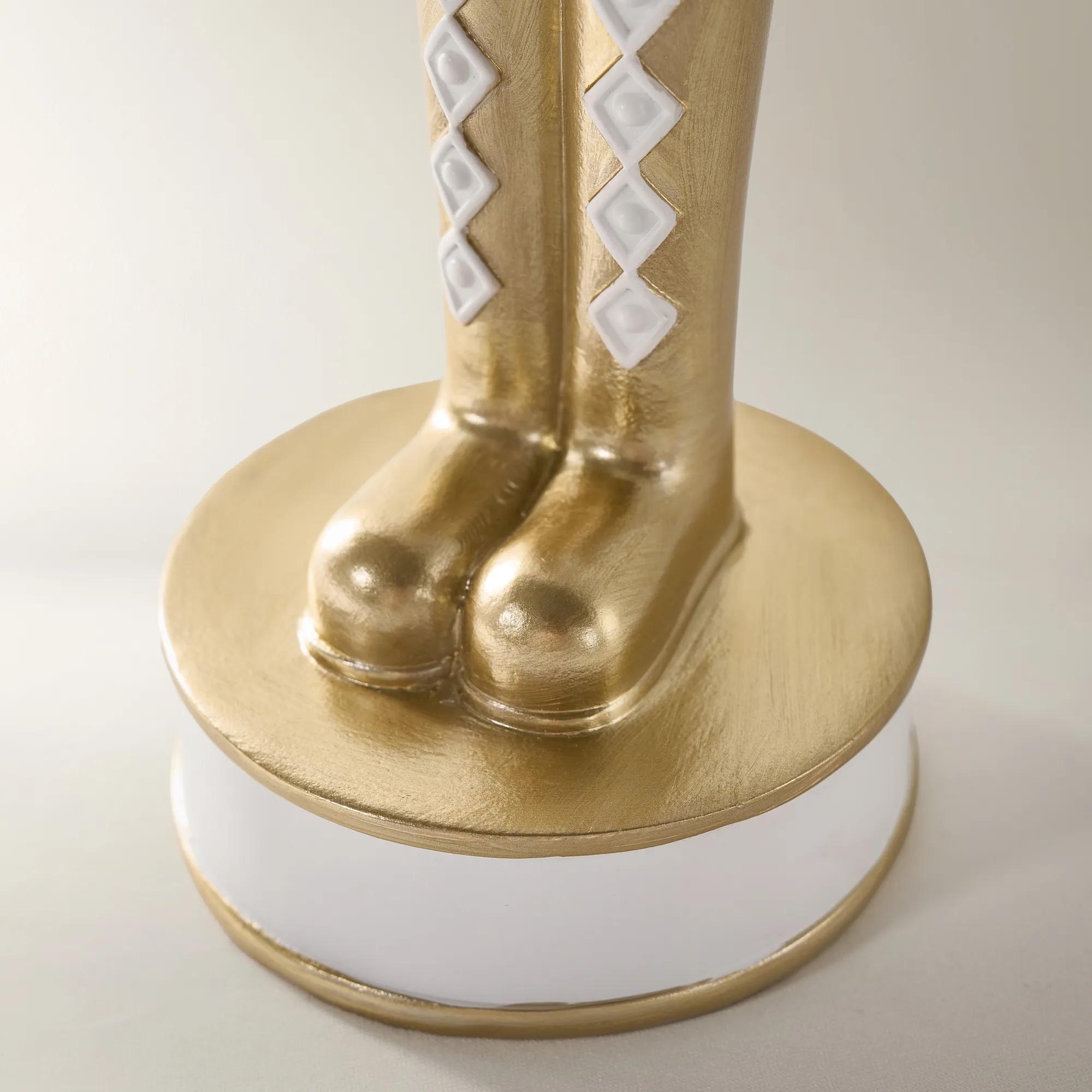 Nutcracker 11.75" - White/Gold