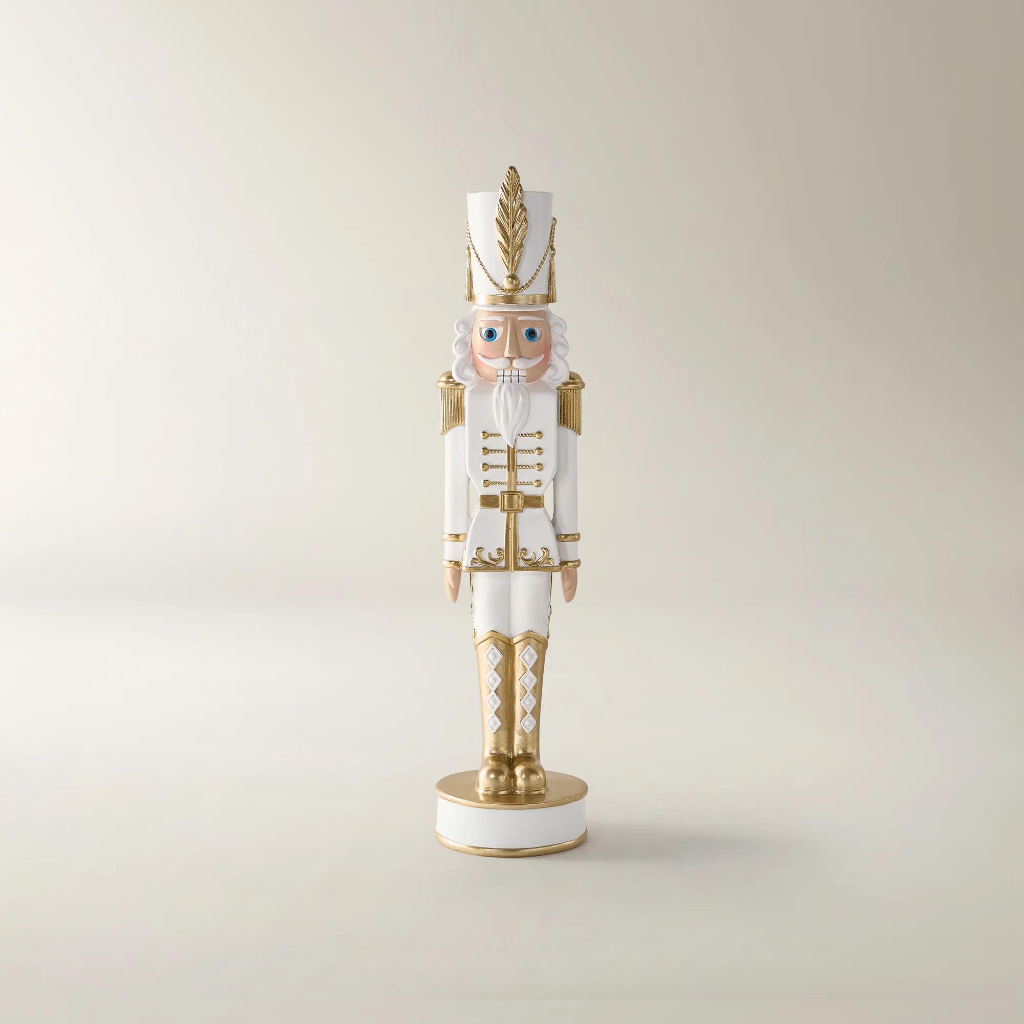 Nutcracker 11.75" - White/Gold
