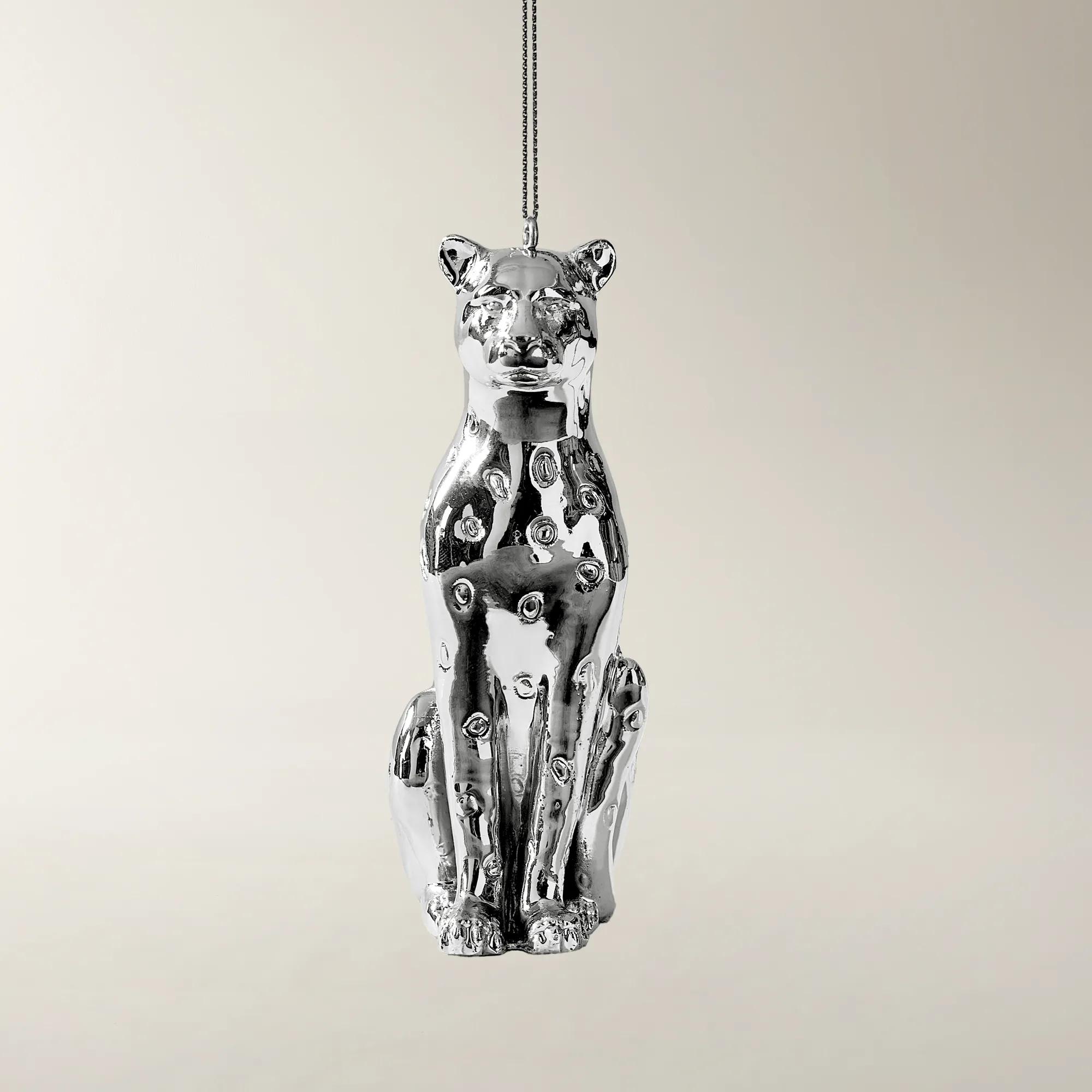 Leopardo Ornament Silver - Set of 2