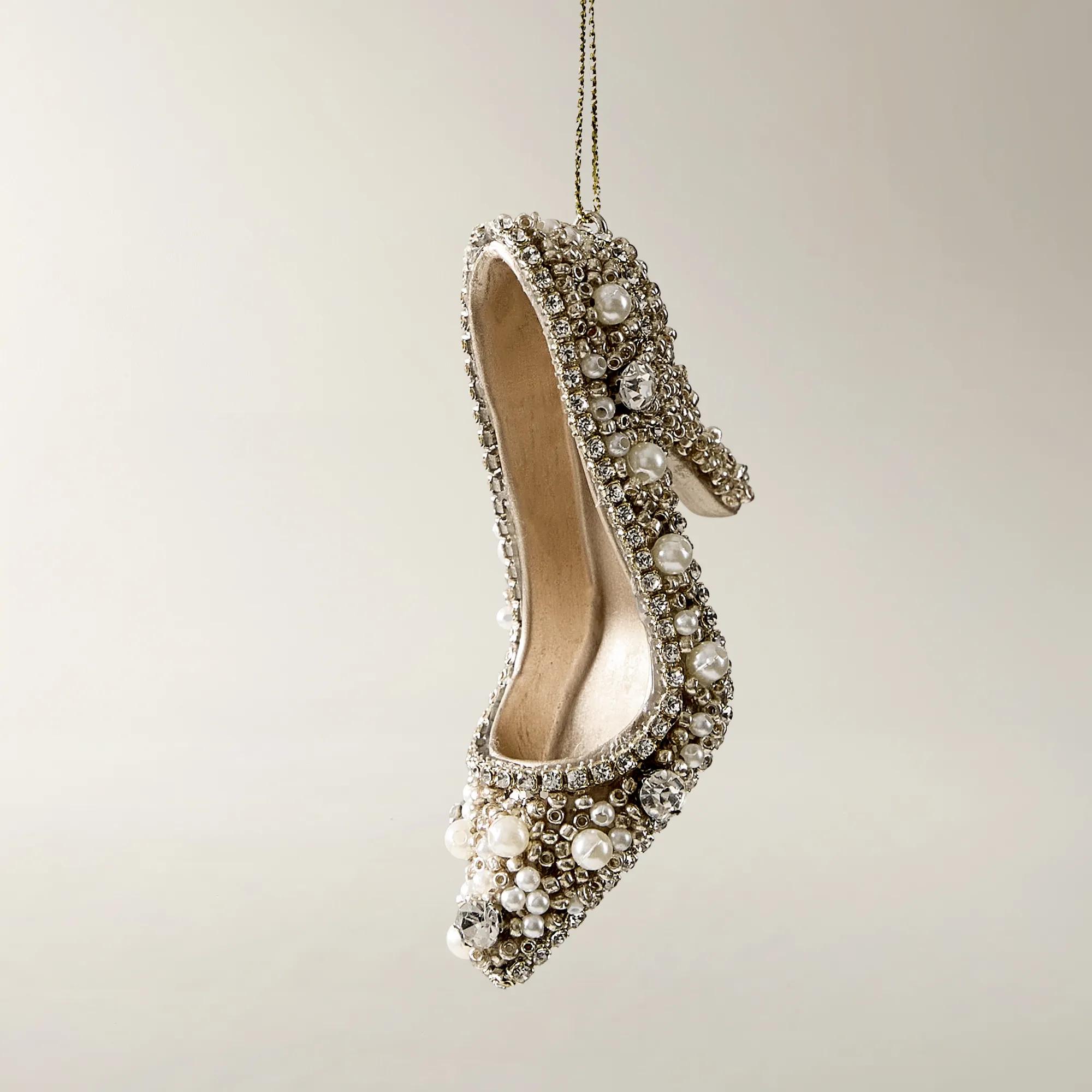 Embellished High Heel Ornament - Set of 4