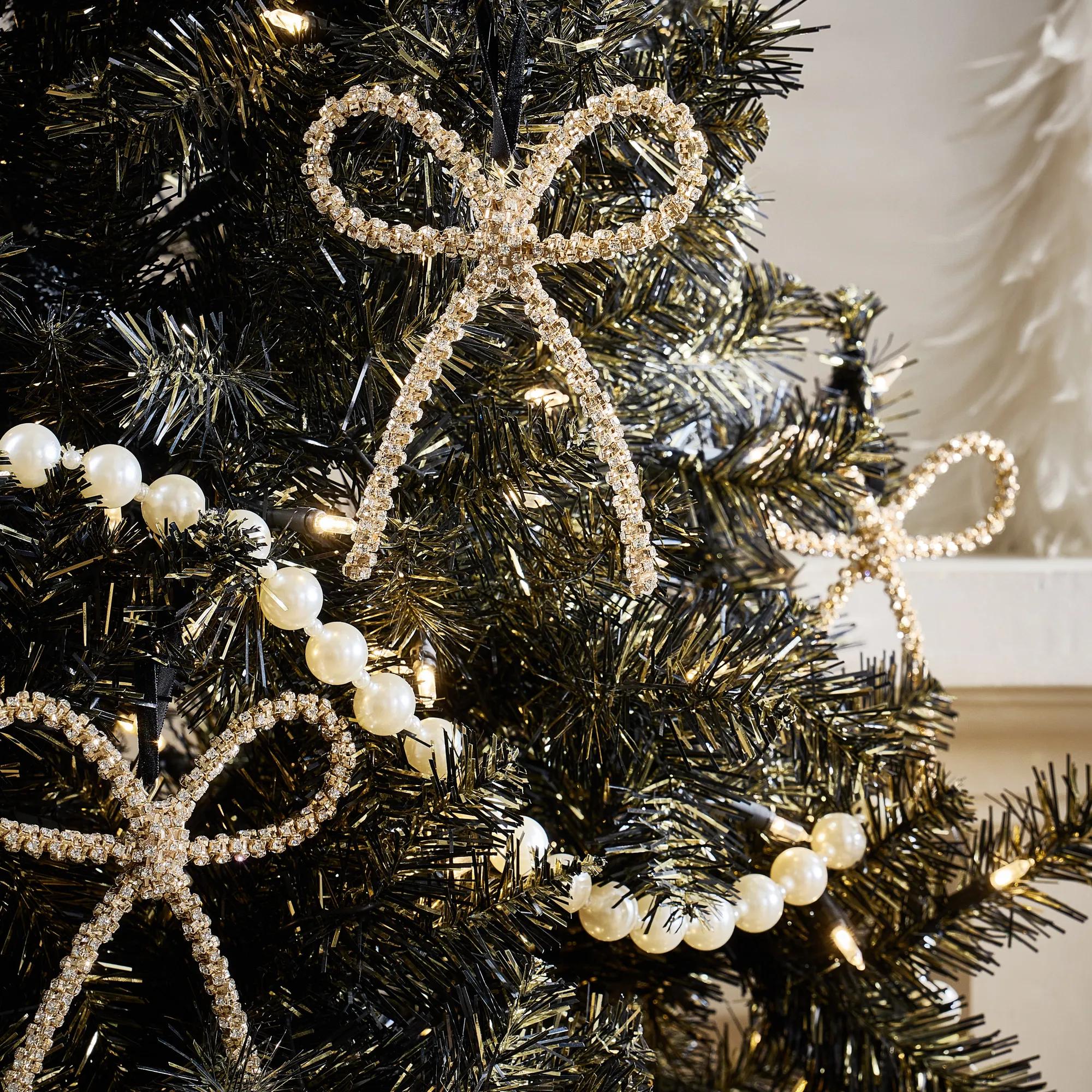 Embellished Bow Ornament - Set of 3