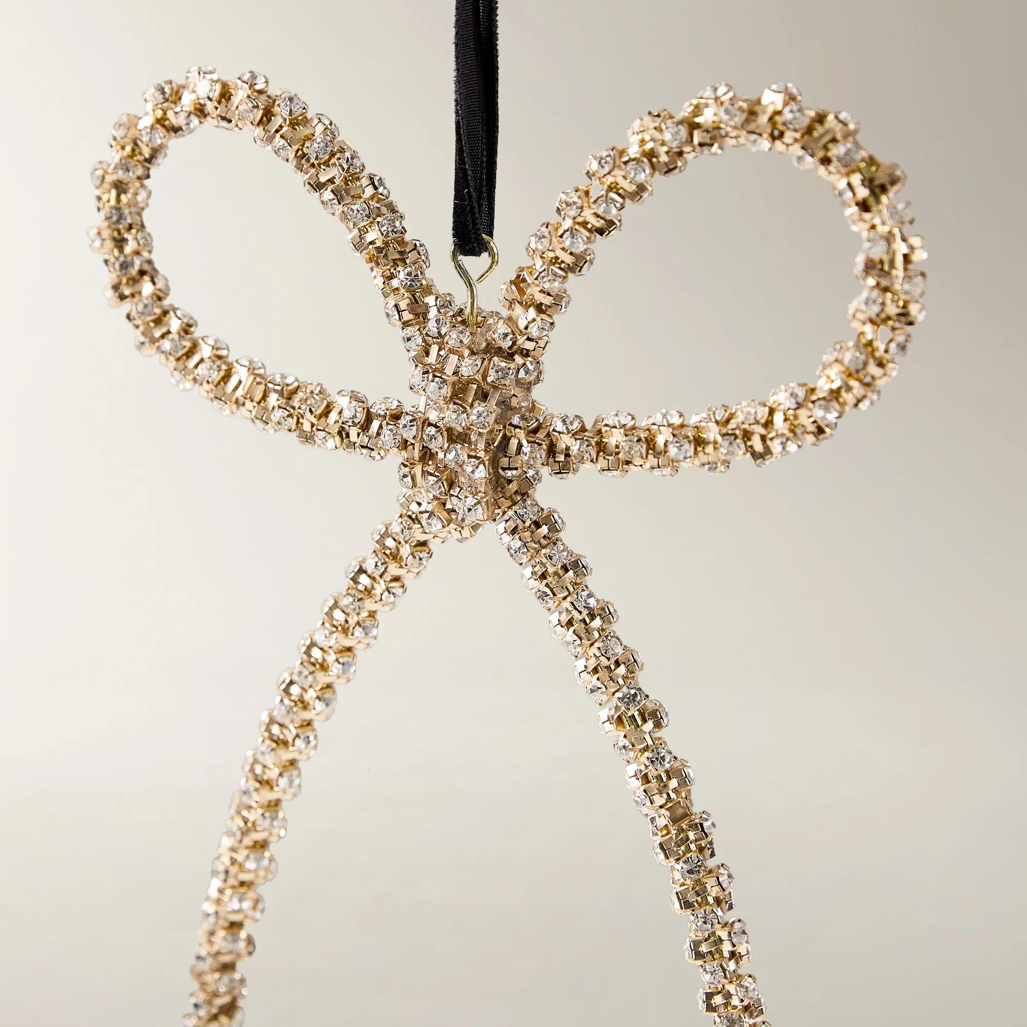 Embellished Bow Ornament - Set of 3