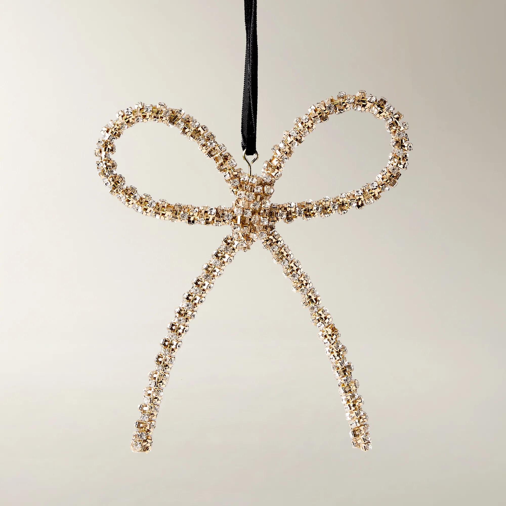 Embellished Bow Ornament - Set of 3