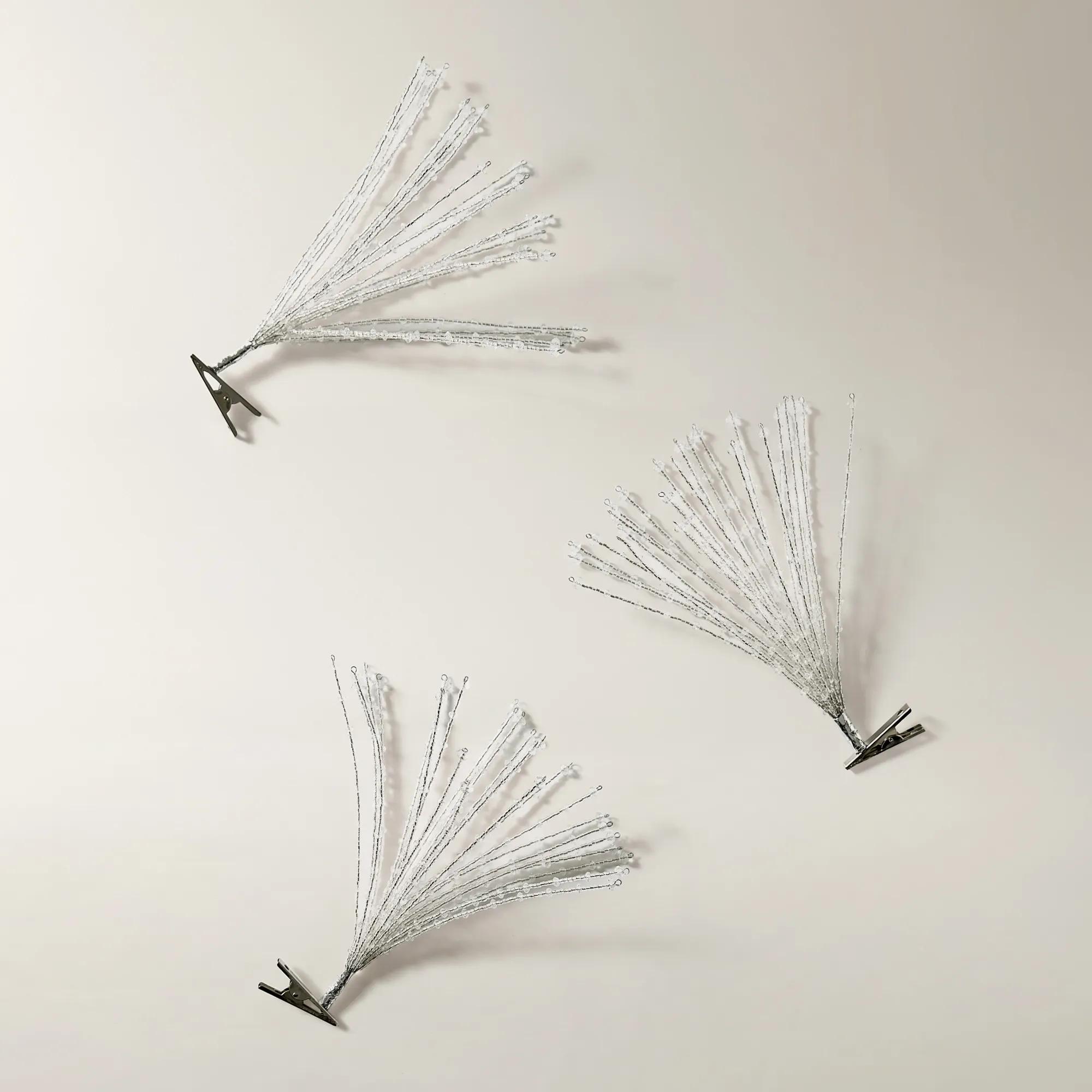 Beaded Sparkler Tree Clip - Set of 3