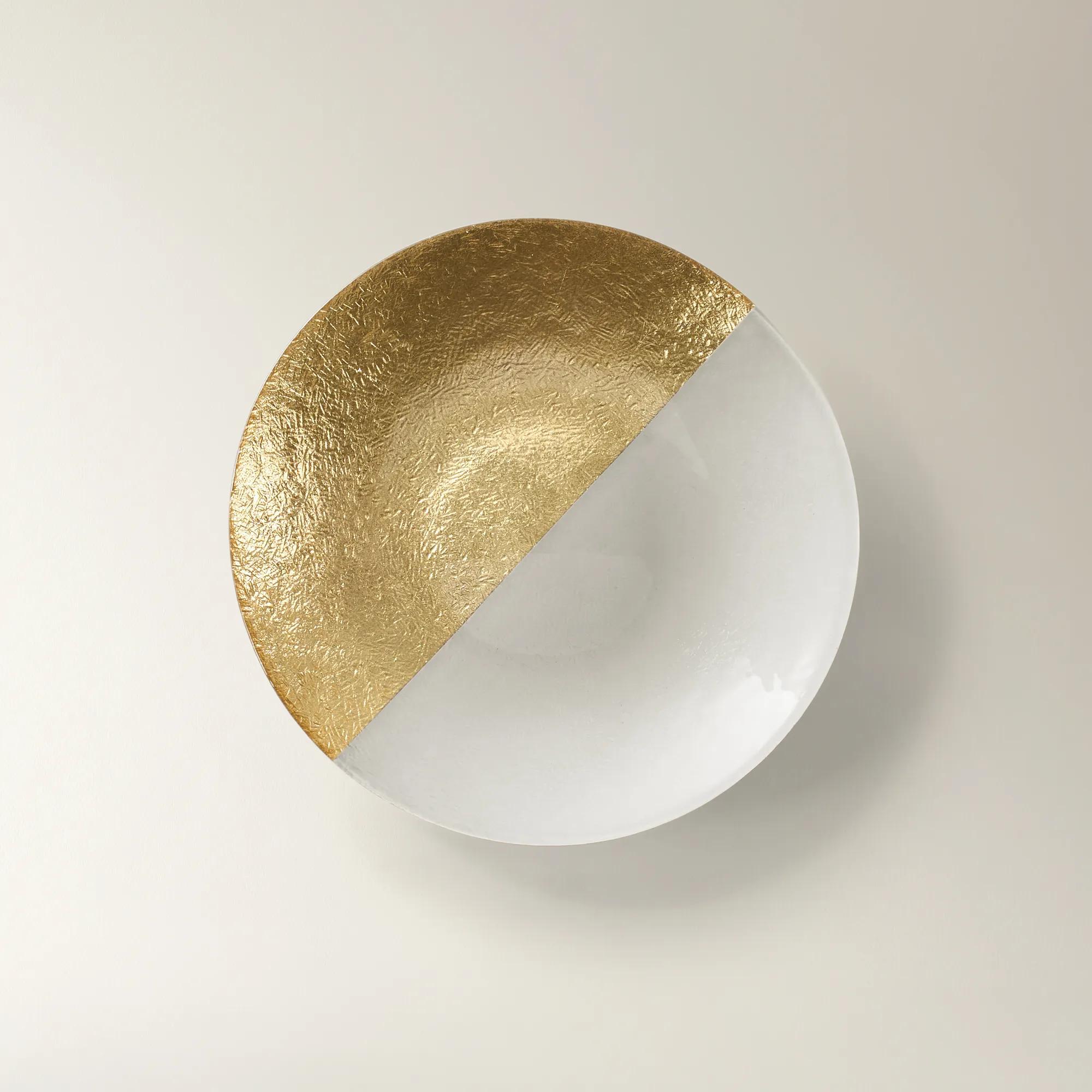 Gemini Dinnerware Sets - White and Gold