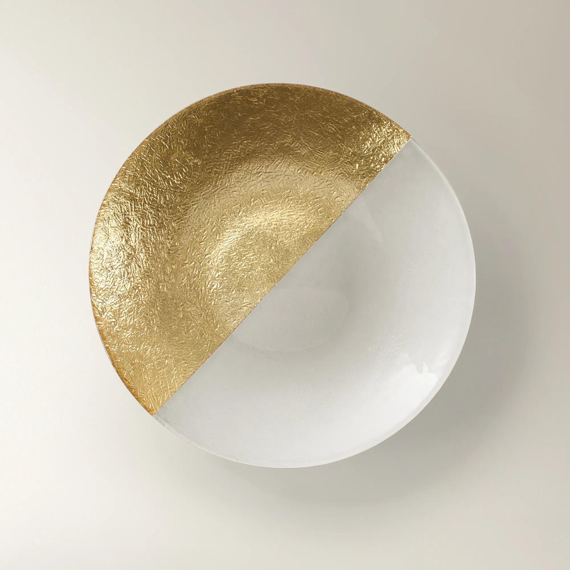Gemini Dinnerware Sets - White and Gold