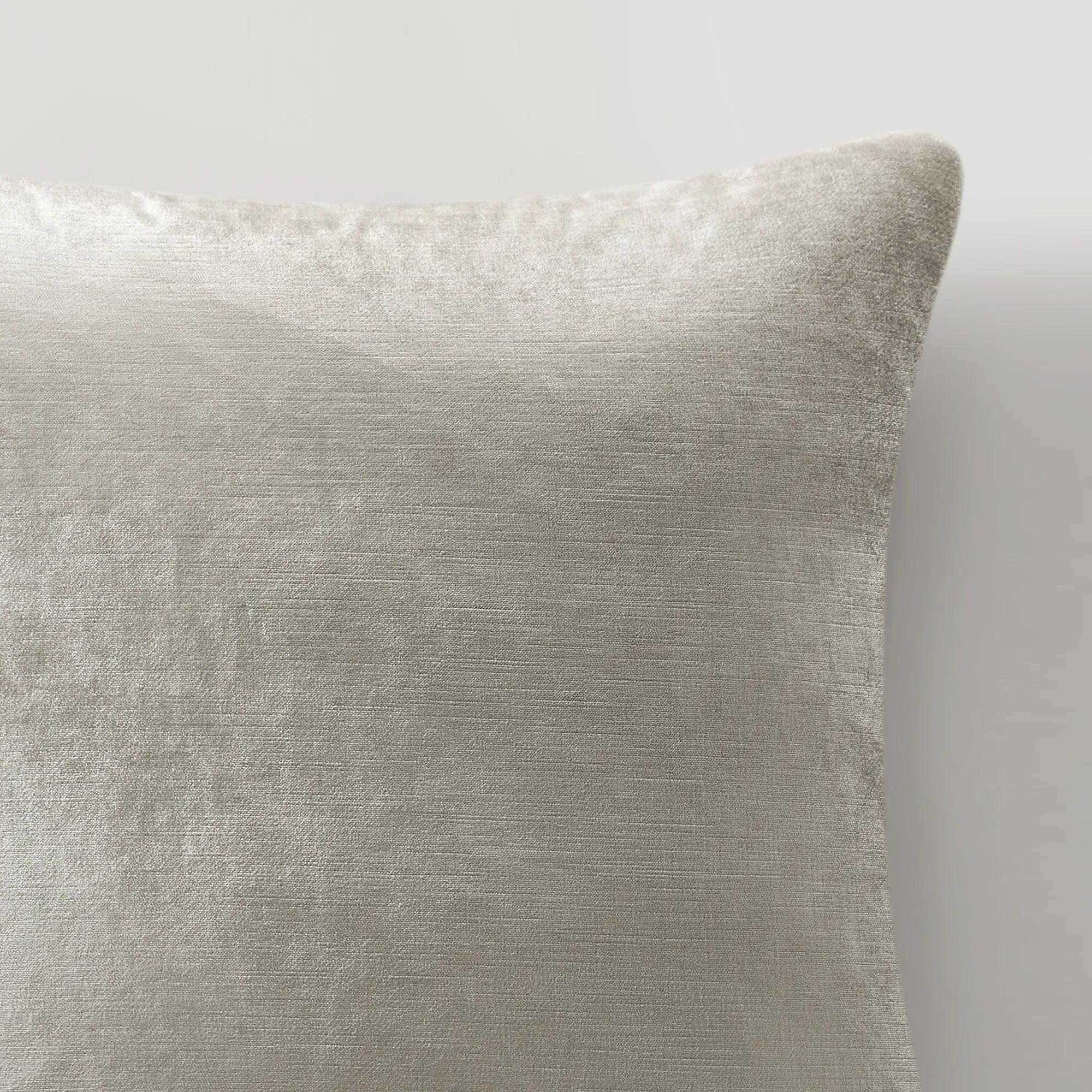 Glisten Velvet Pillow 22" - Silver