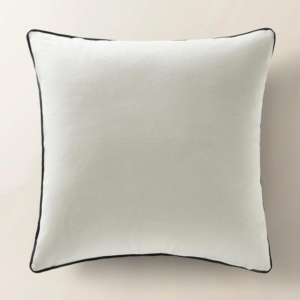 Demure Embroidered Pillow 22"