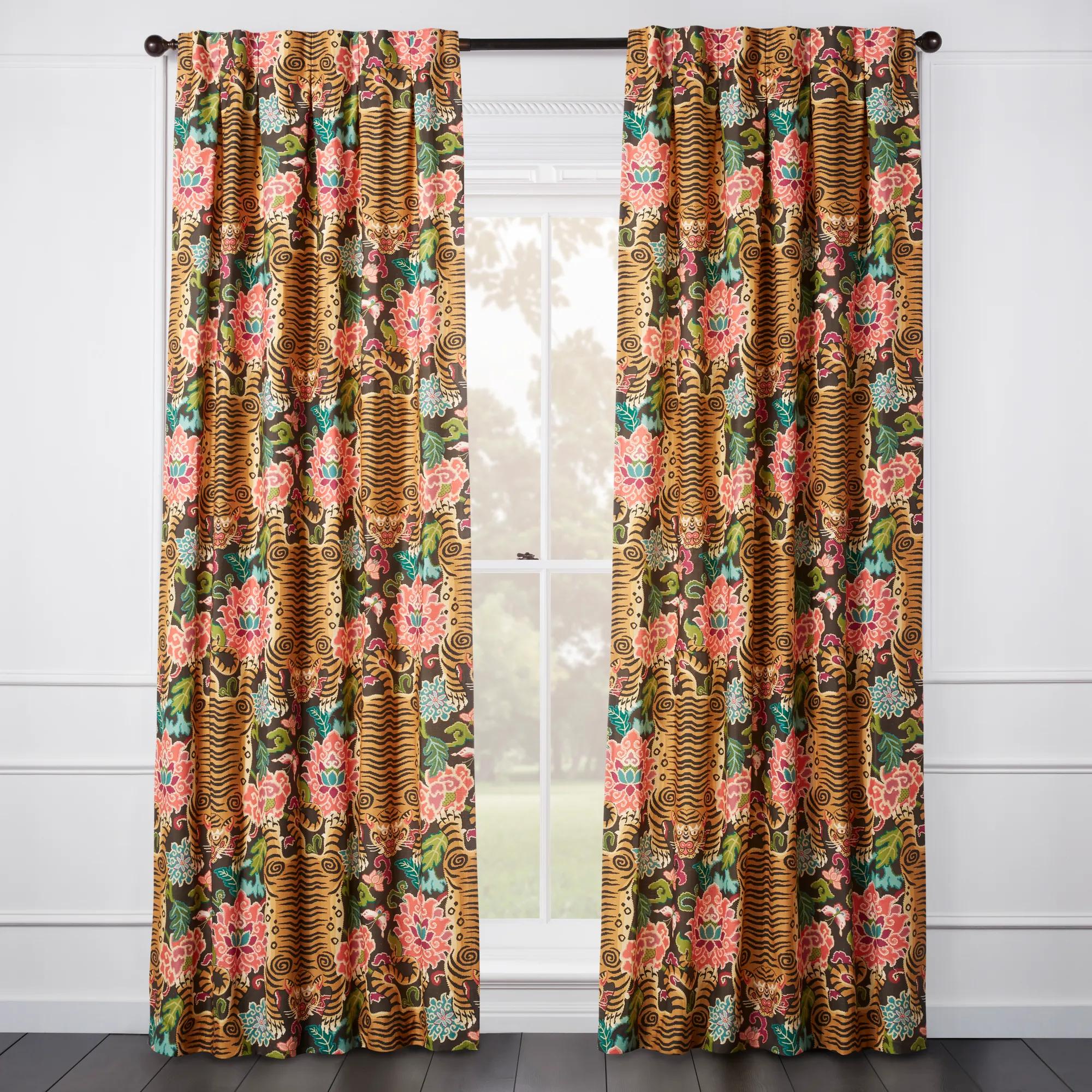 Nimer Gold/Multi Curtain - Custom