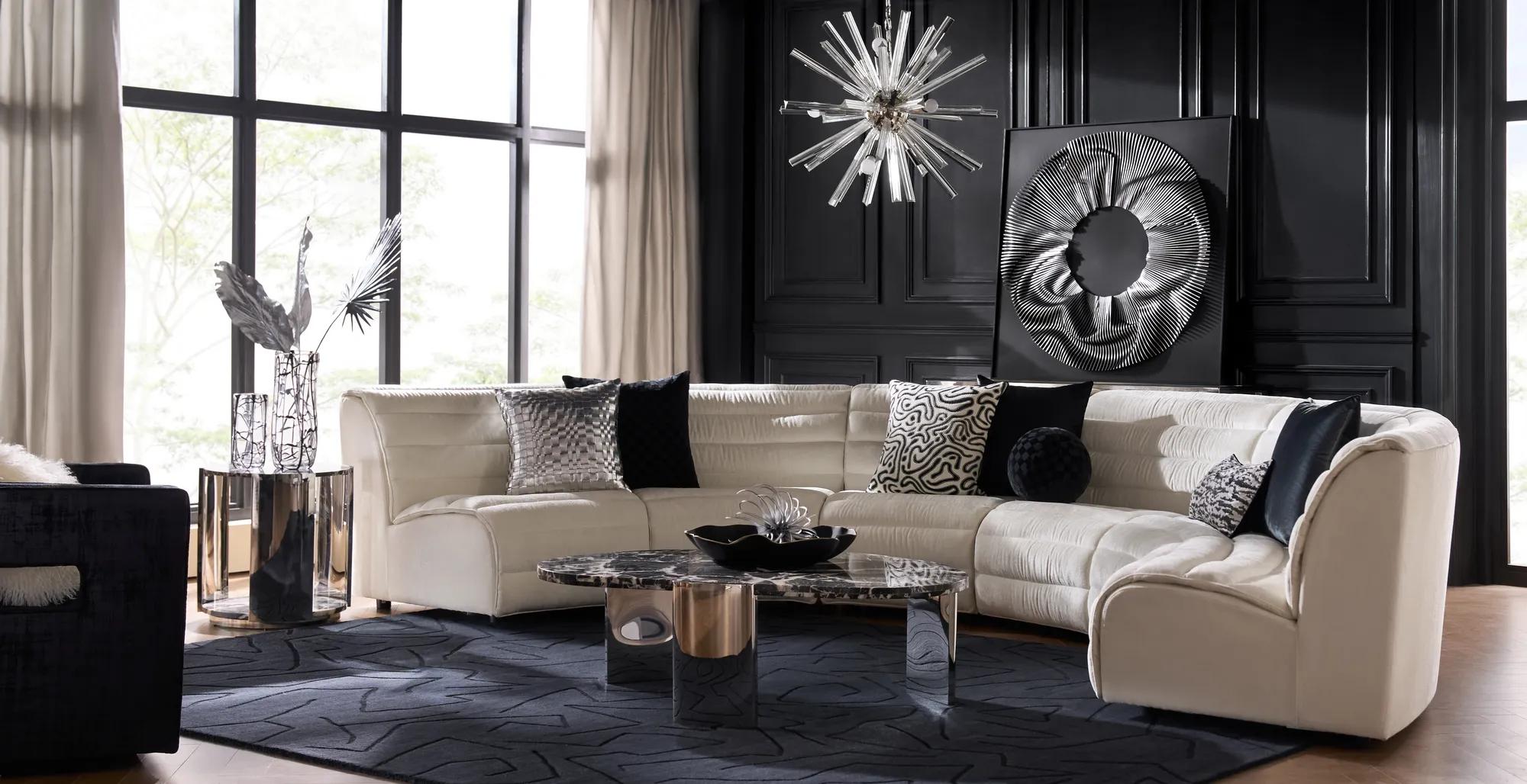 Glisten Velvet Pillow 22" - Black