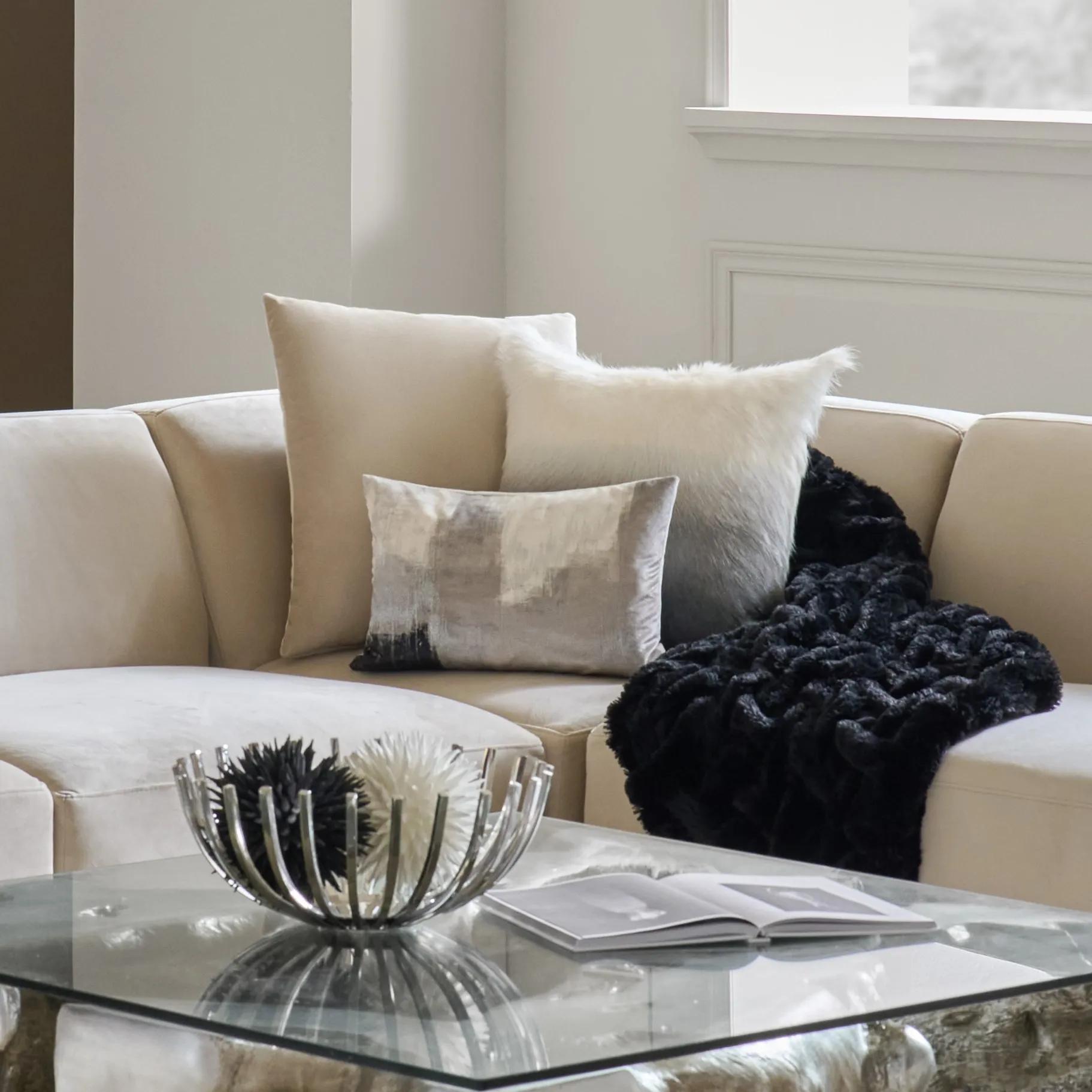 Ombre Fur Pillow 22"