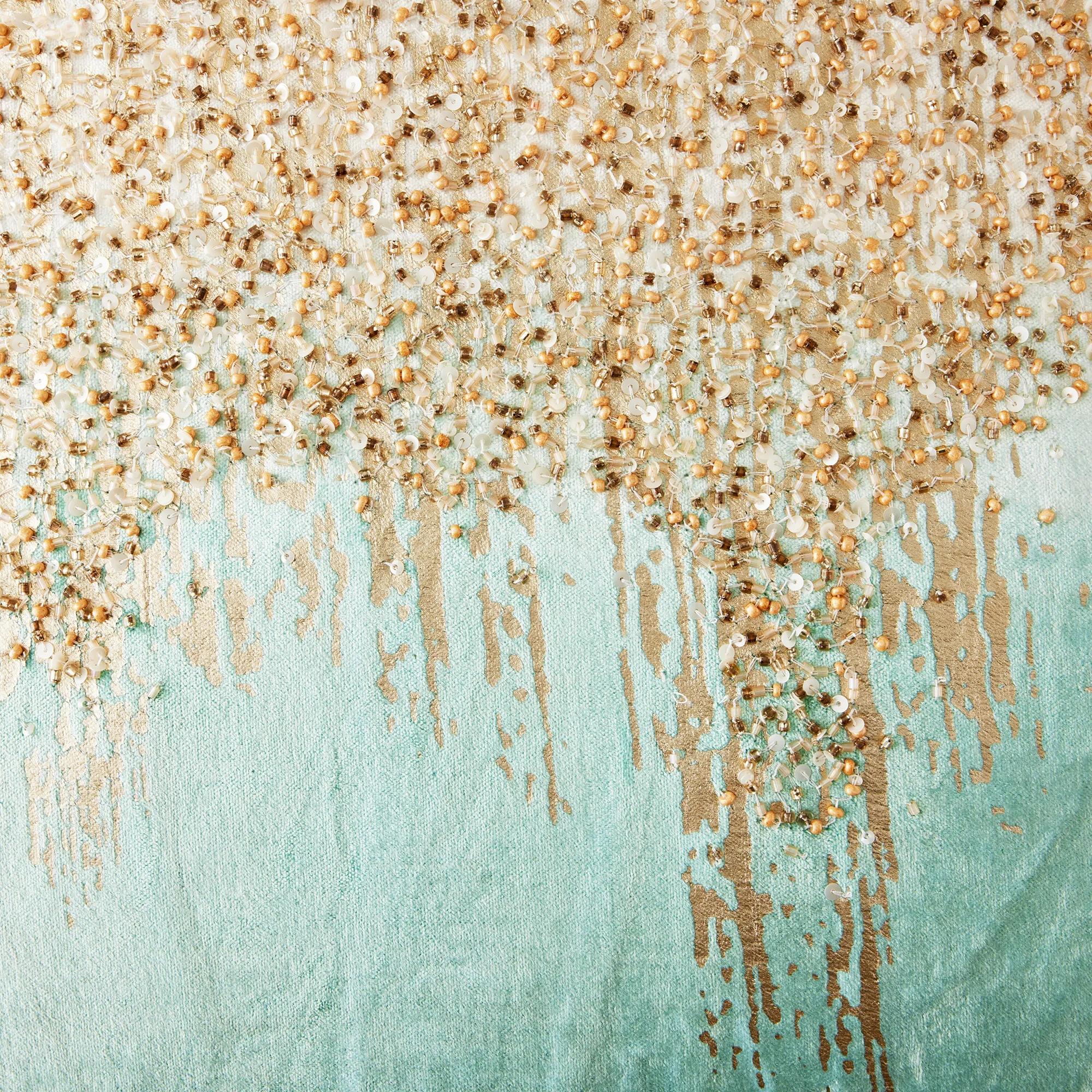 Joie De Vivre Pillow 22" - Aqua