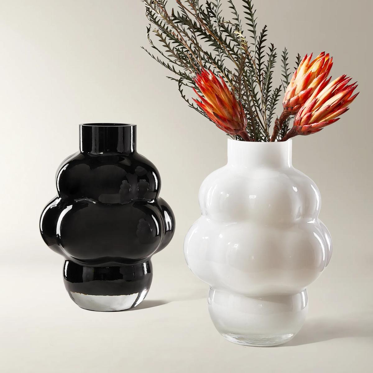 Cloud Glass Vase - Black