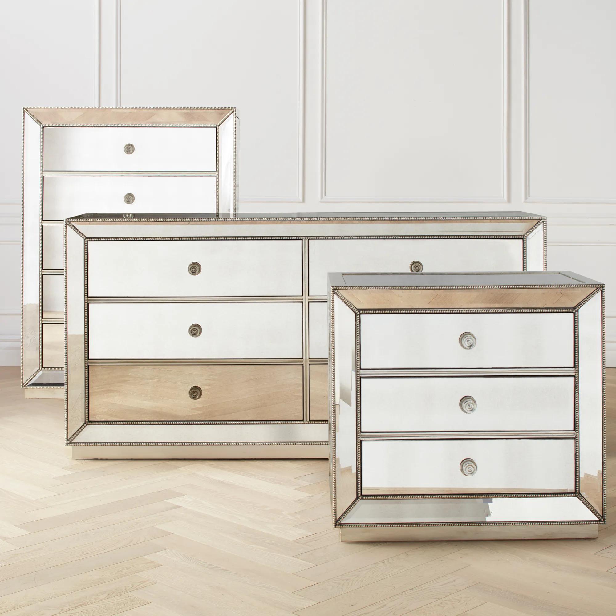 Omni Mirrored 3 Drawer Chest