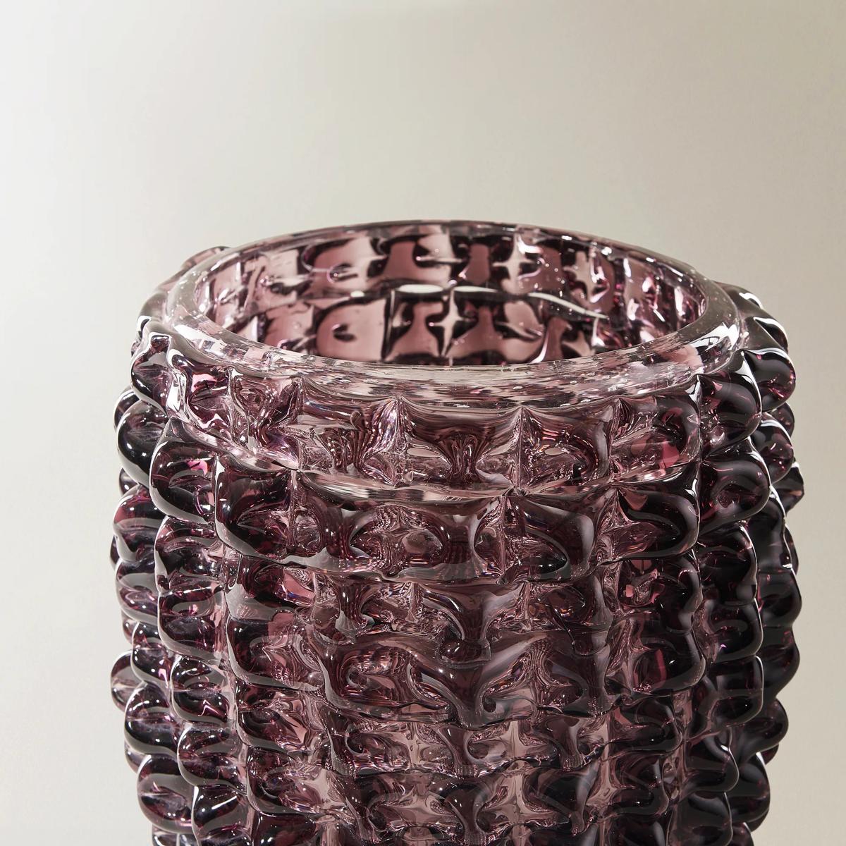 Laurel Glass Vase - Small Amethyst